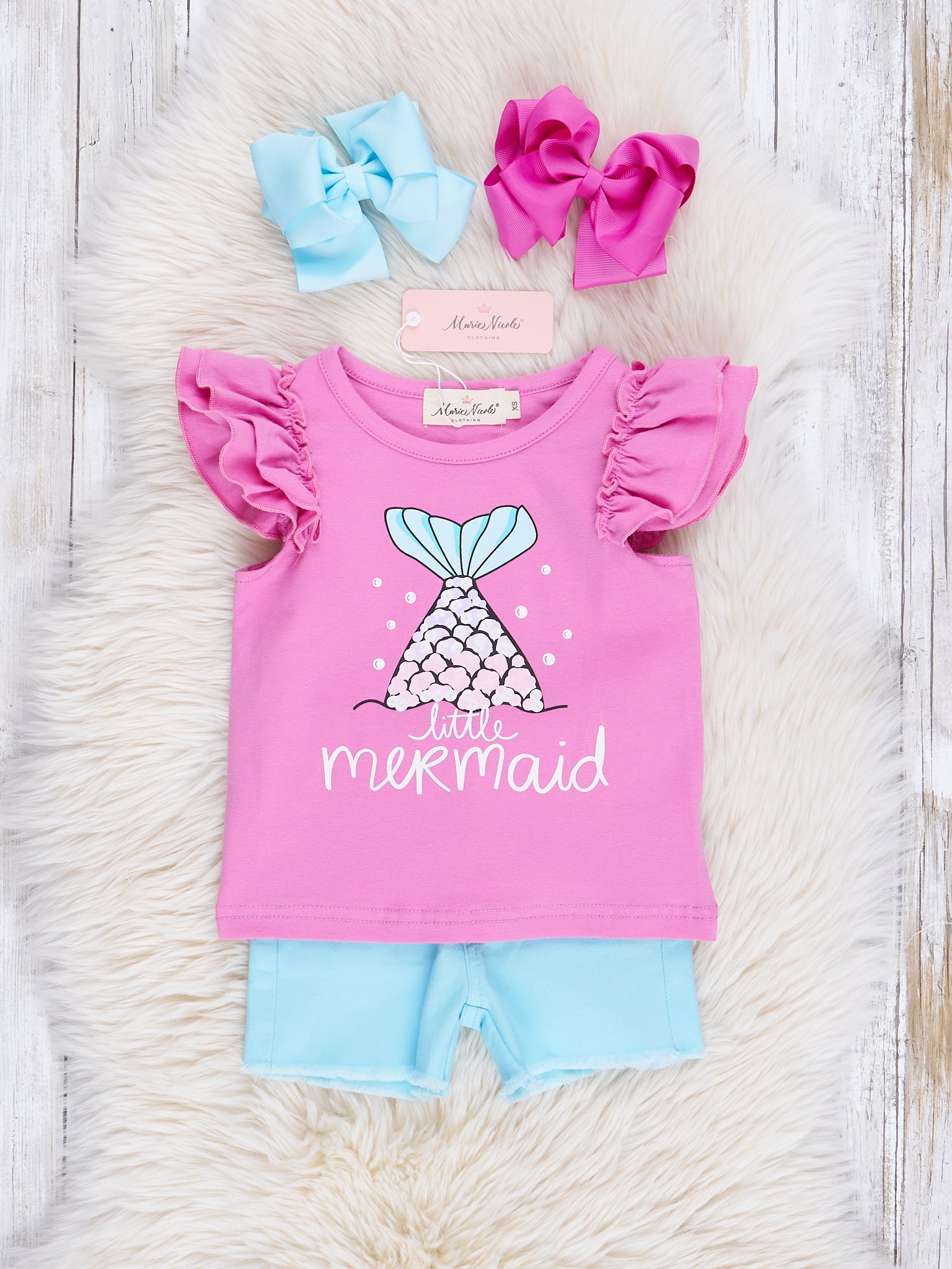 Magenta Little Mermaid Outfit - Marie Nicole Clothing