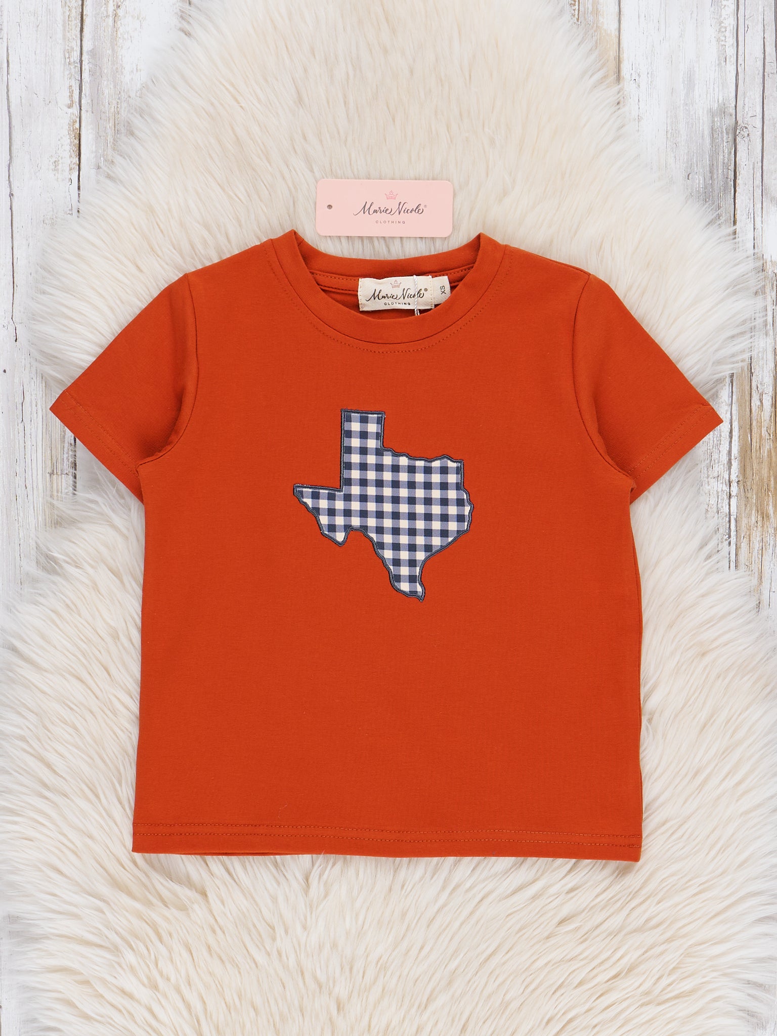 Texas Embroidered Gingham Shirt - Marie Nicole Clothing