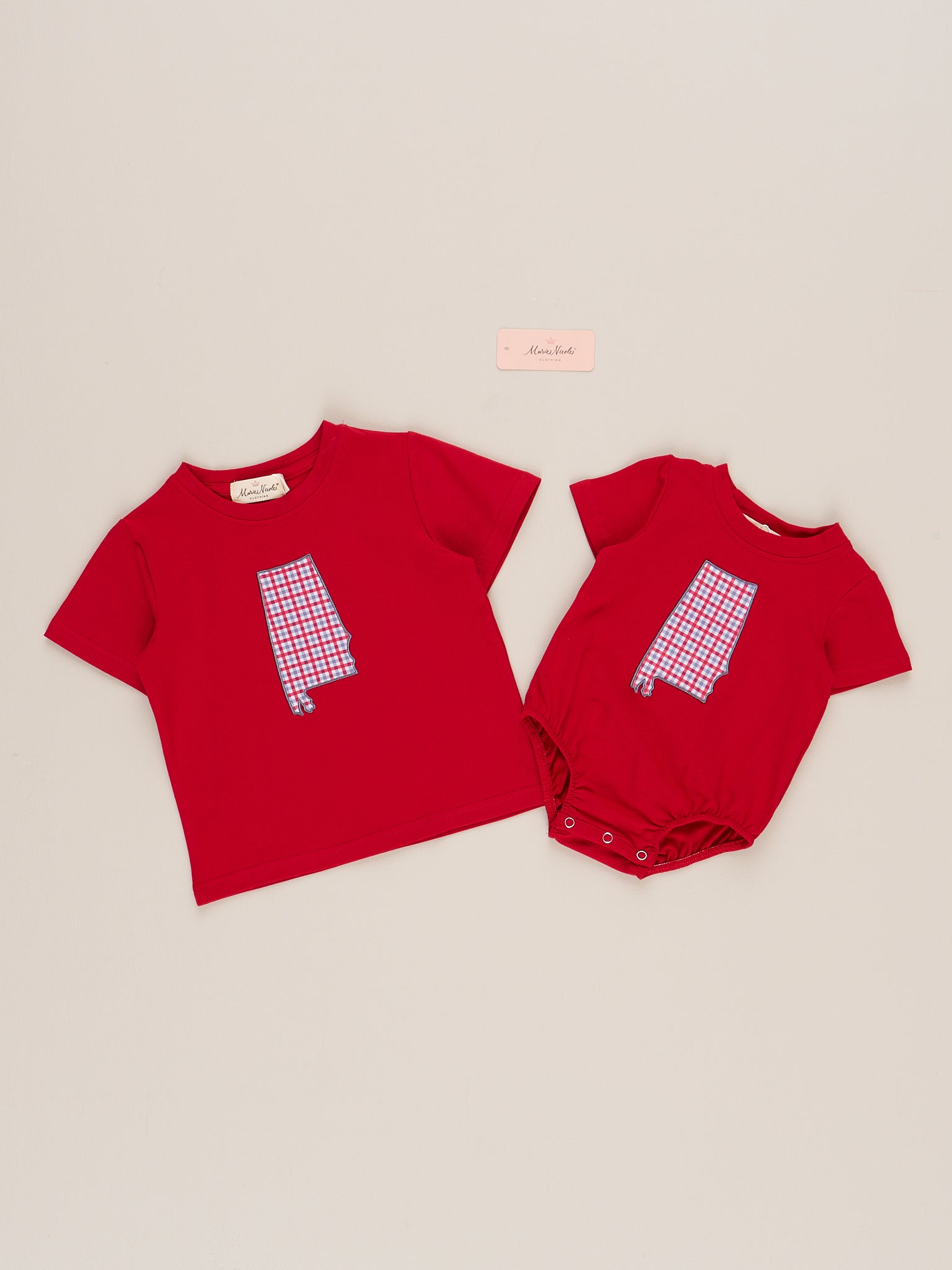 Alabama Embroidered Gingham Shirt - Marie Nicole Clothing
