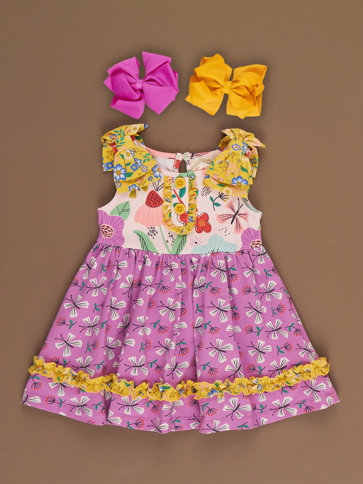Butterfly Blooms Tank Dress - Marie Nicole Clothing