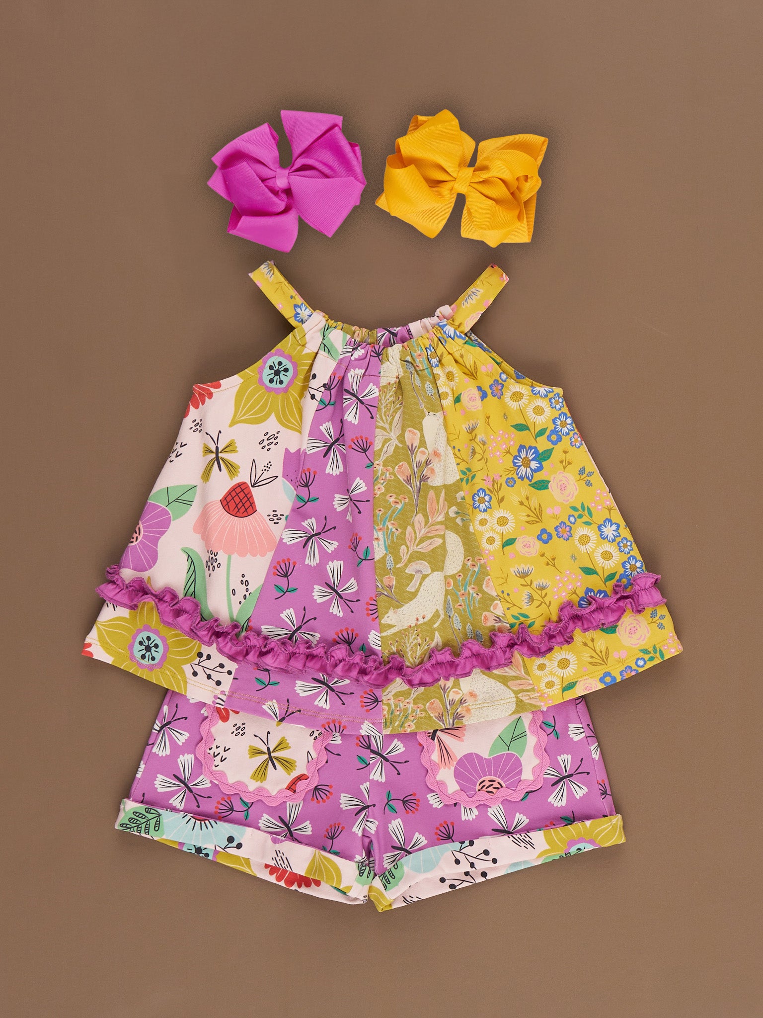 Butterfly Blooms Shorts Outfit - Marie Nicole Clothing