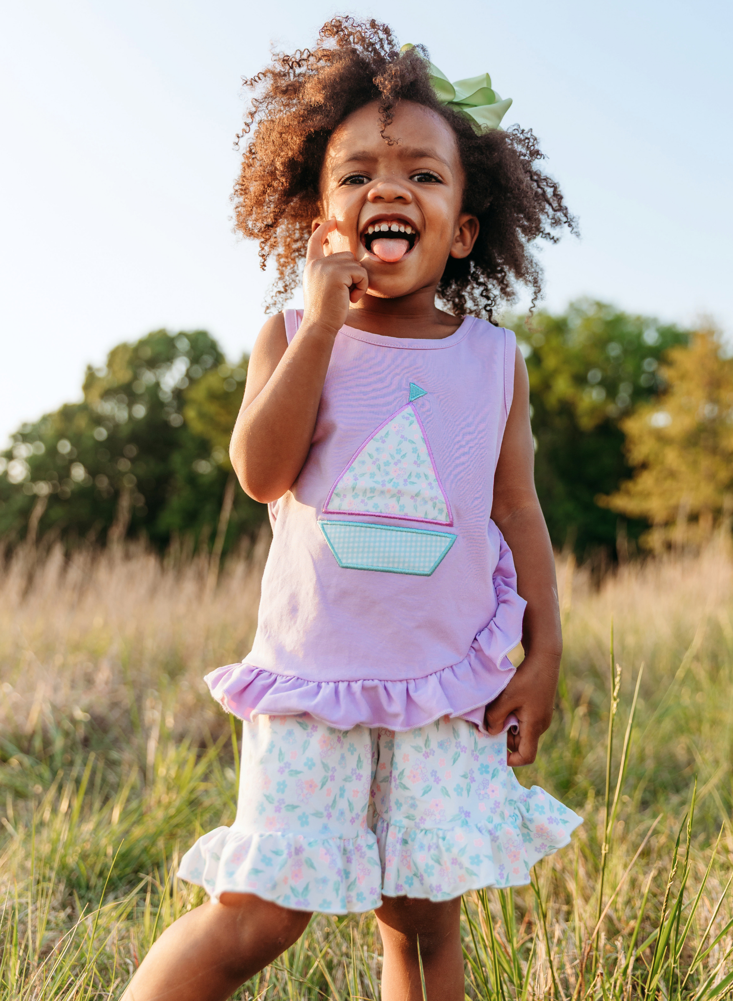 Sail into Summer Embroidered Ruffle Outfit - Marie Nicole Clothing