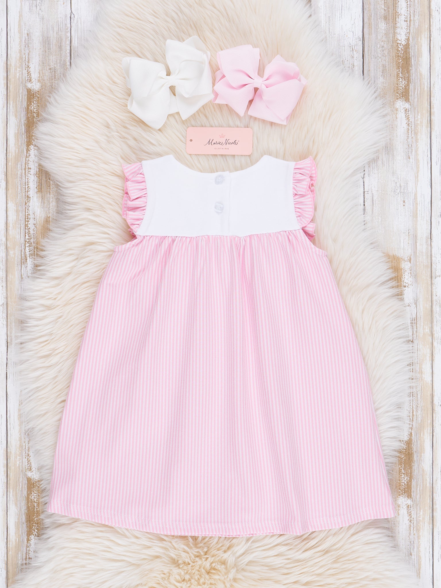 Pink Mom Love Ruffle Dress - Marie Nicole Clothing
