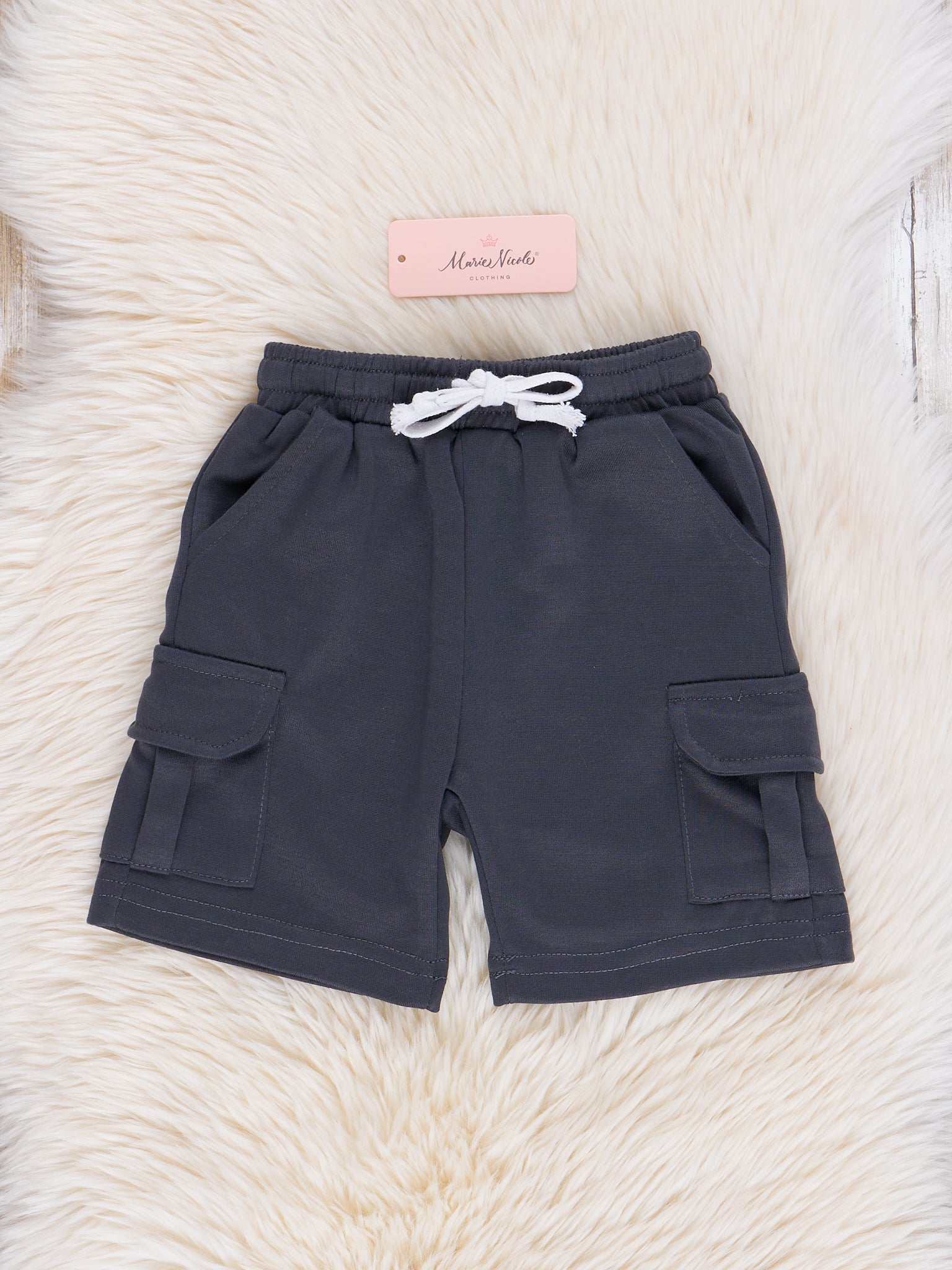 Black Cargo Shorts - Marie Nicole Clothing