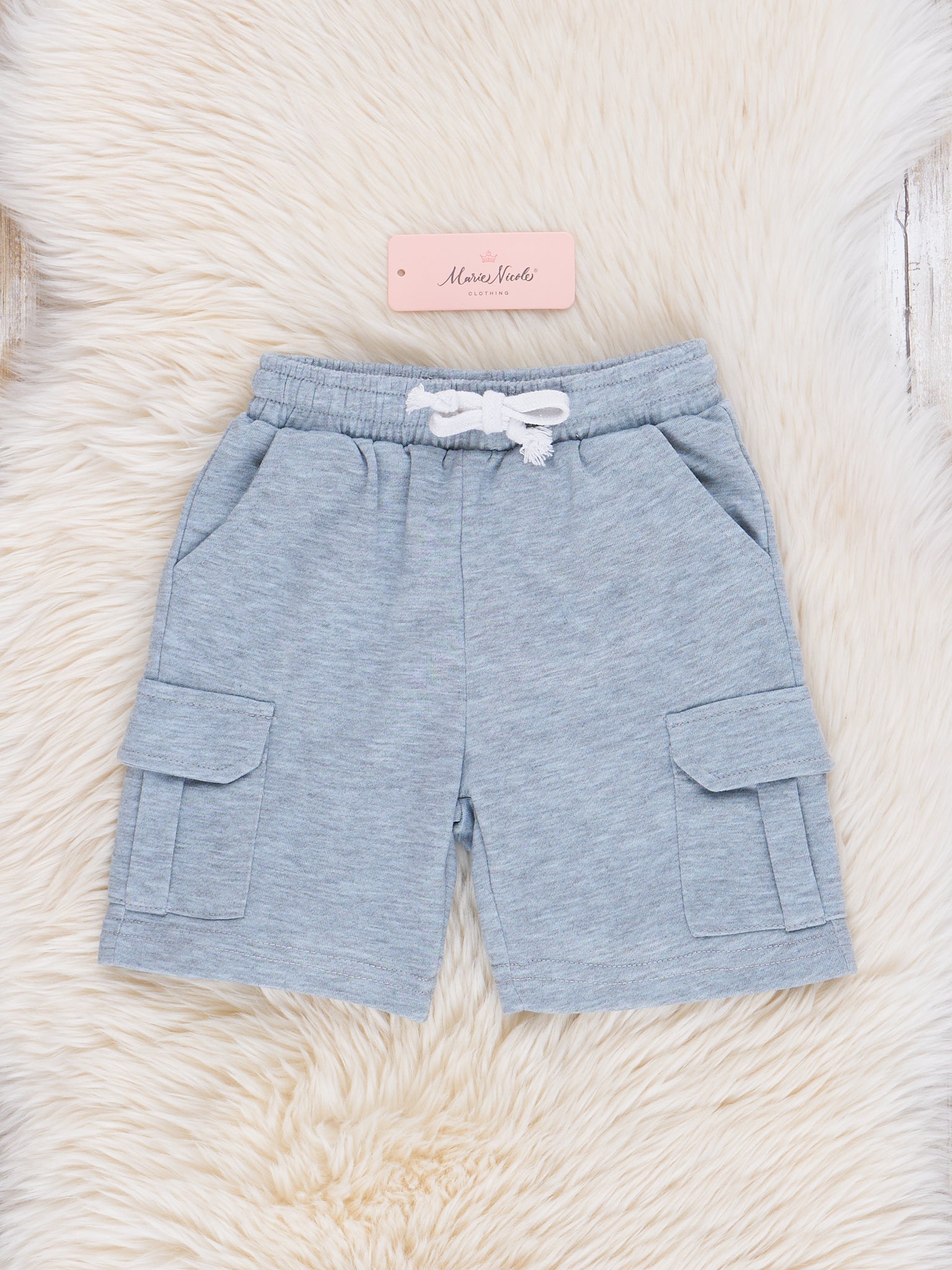 Heather Gray Cargo Shorts - Marie Nicole Clothing