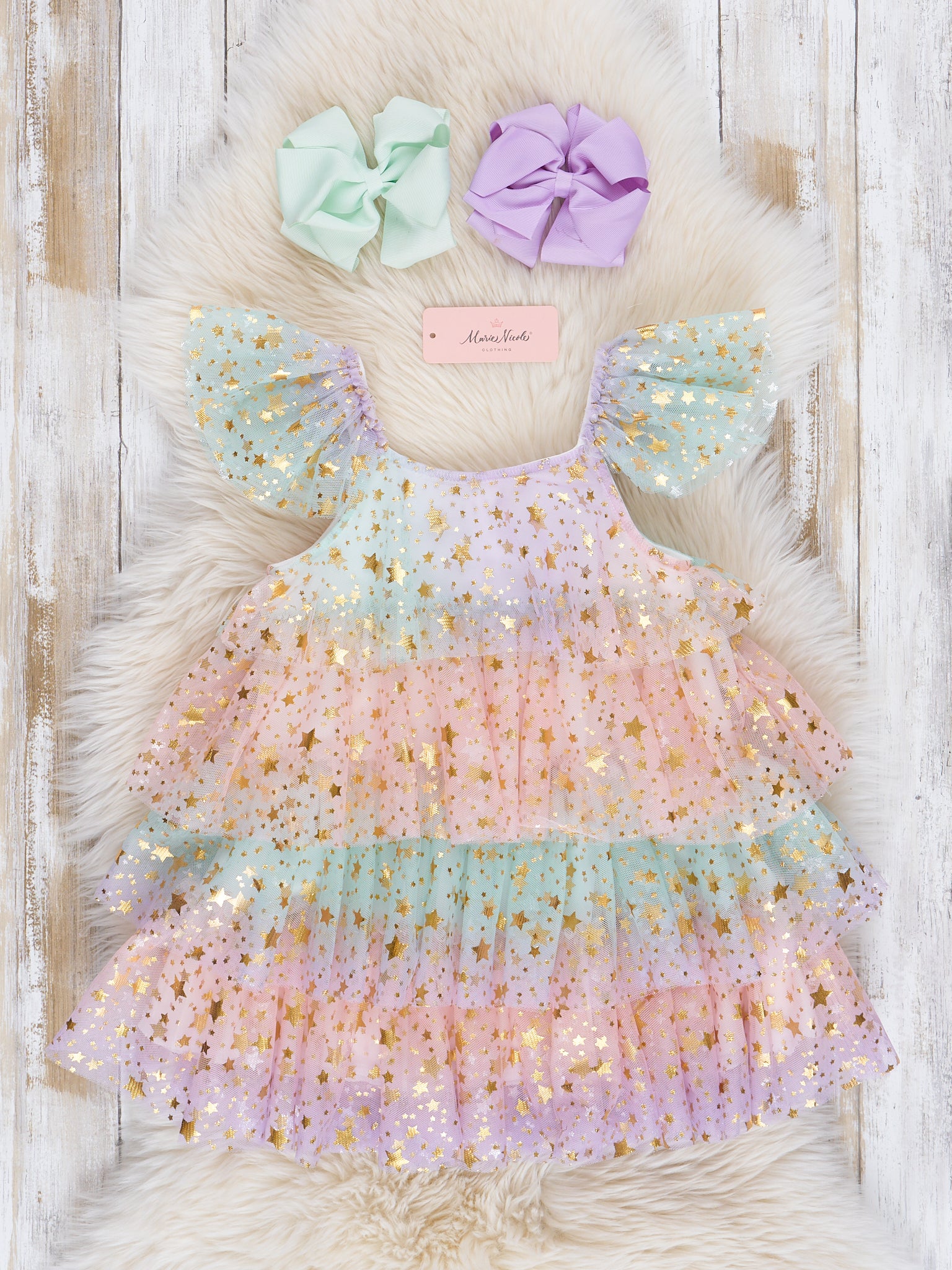 Fairy Sparkles Tiered Tulle Dress - Marie Nicole Clothing