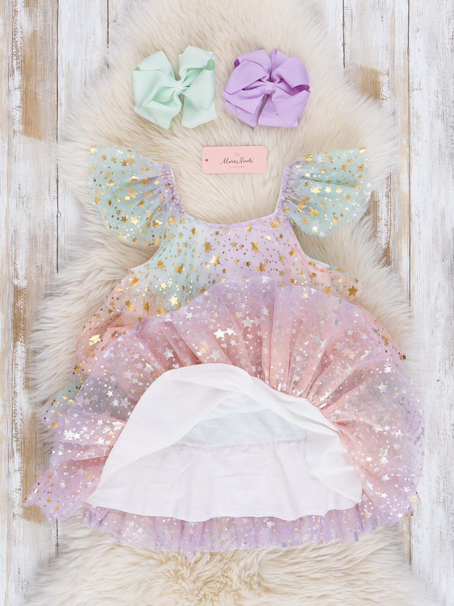 Fairy Sparkles Tiered Tulle Dress - Marie Nicole Clothing