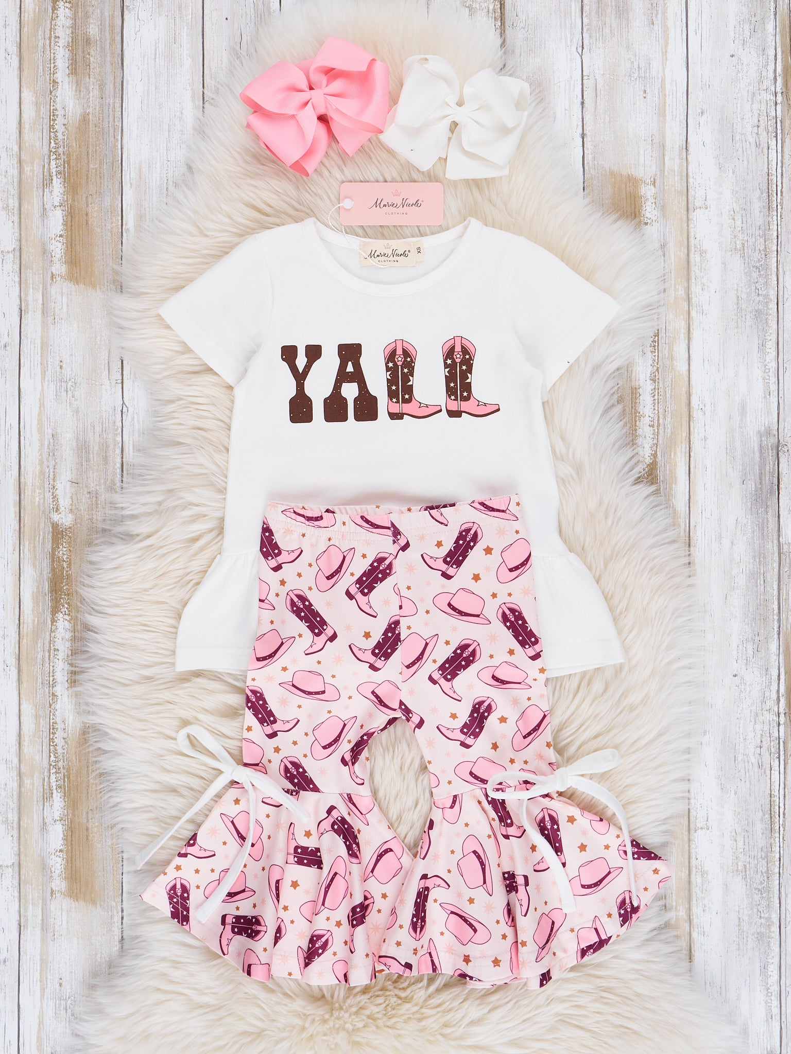 "Y'all" Cowgirl Boot Capri Pants Outfit - Marie Nicole Clothing