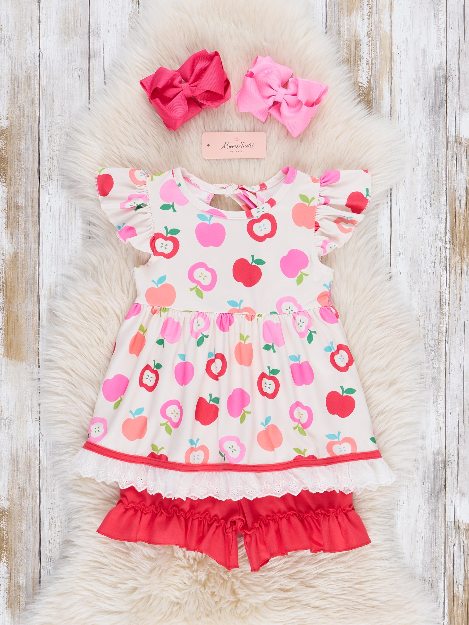 Apple Bunch Lace Hem Outfit - Marie Nicole Clothing