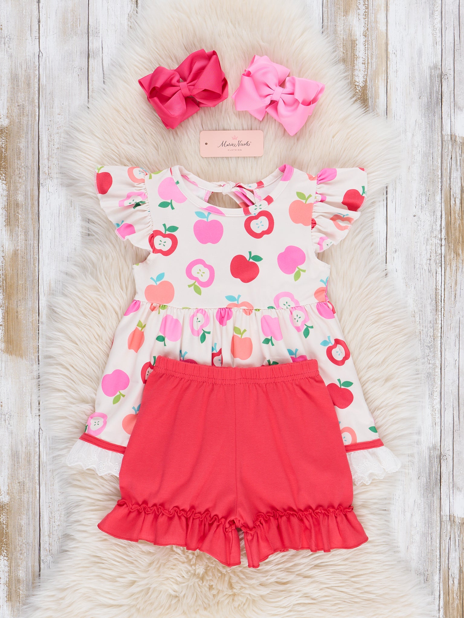 Apple Bunch Lace Hem Outfit - Marie Nicole Clothing