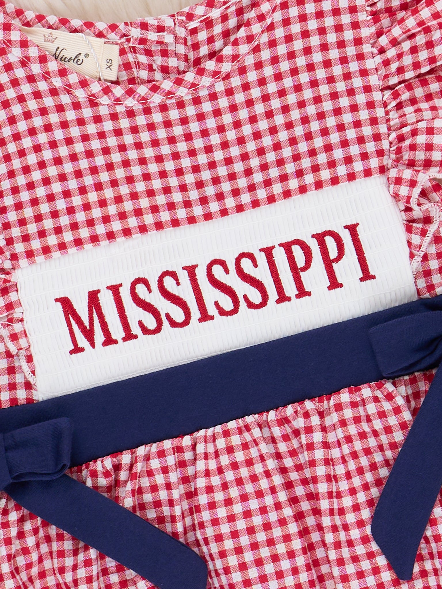 Mississippi Smocked Gingham Dress - Marie Nicole Clothing