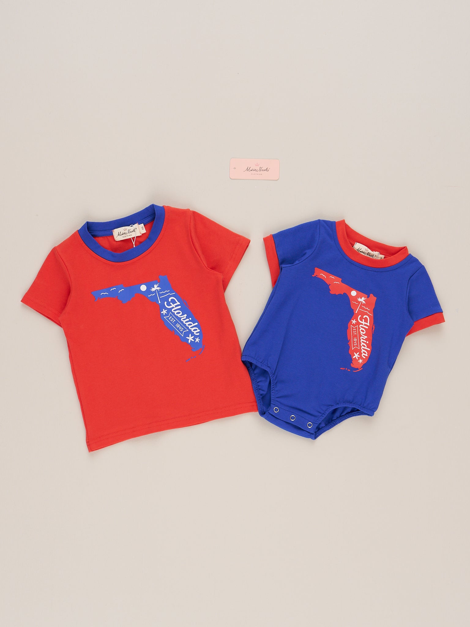 State of Florida Graphic Bubble Romper - Marie Nicole Clothing