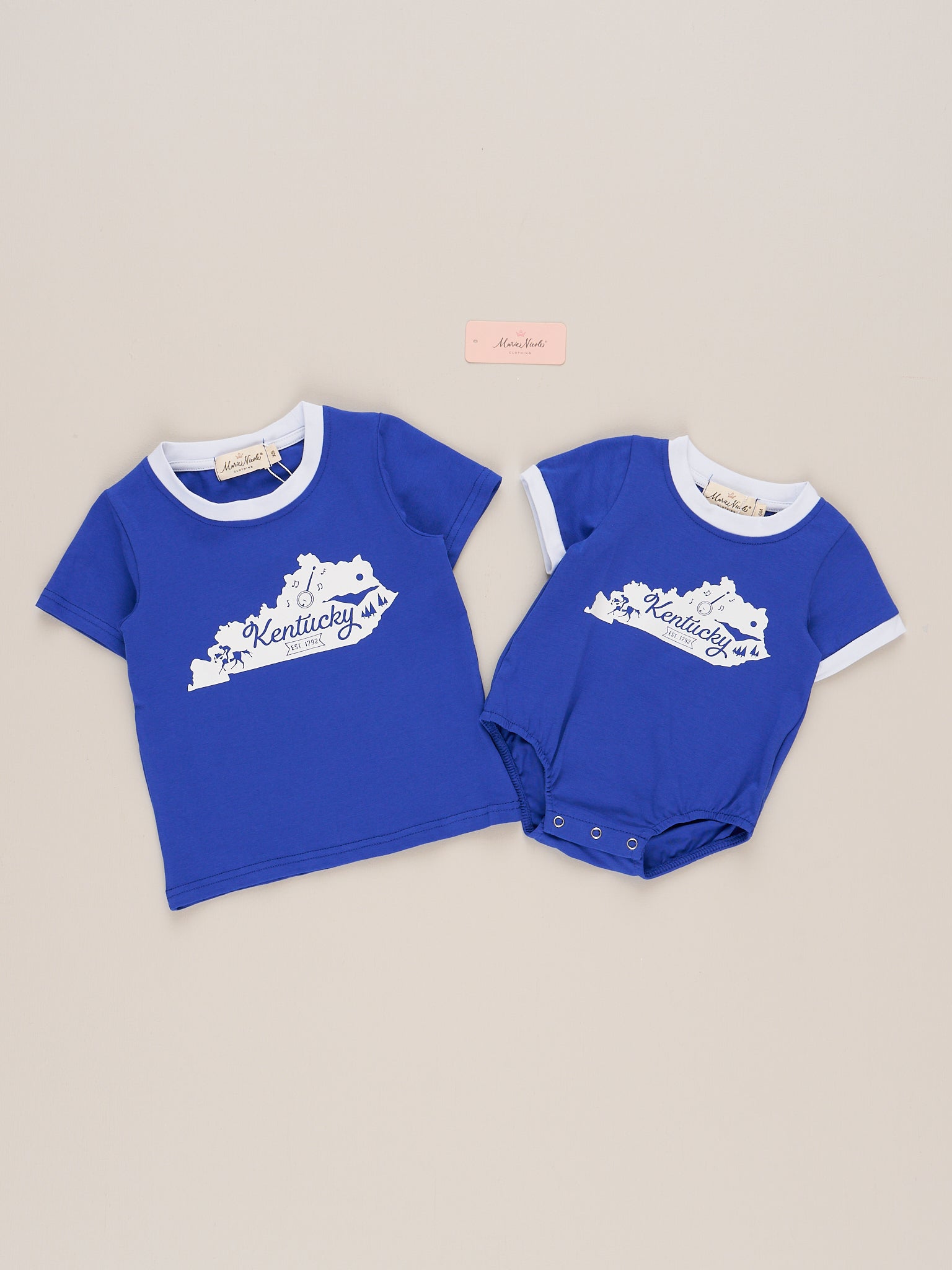 State of Kentucky Graphic Bubble Romper - Marie Nicole Clothing