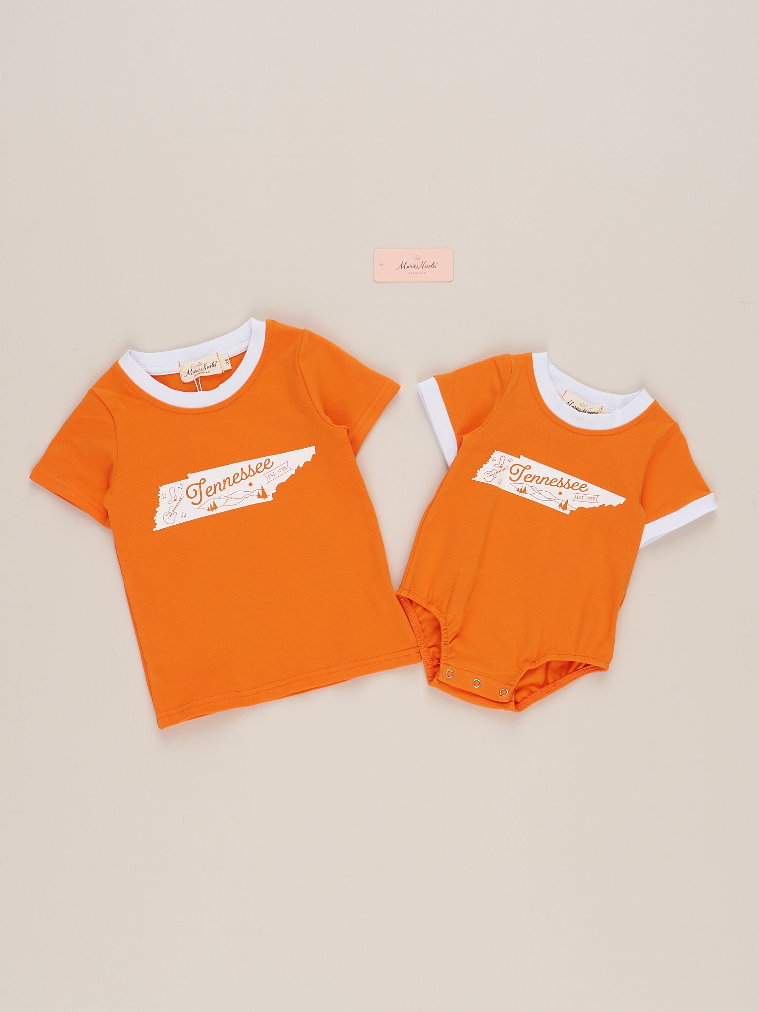 State of Tennessee Graphic Bubble Romper - Marie Nicole Clothing