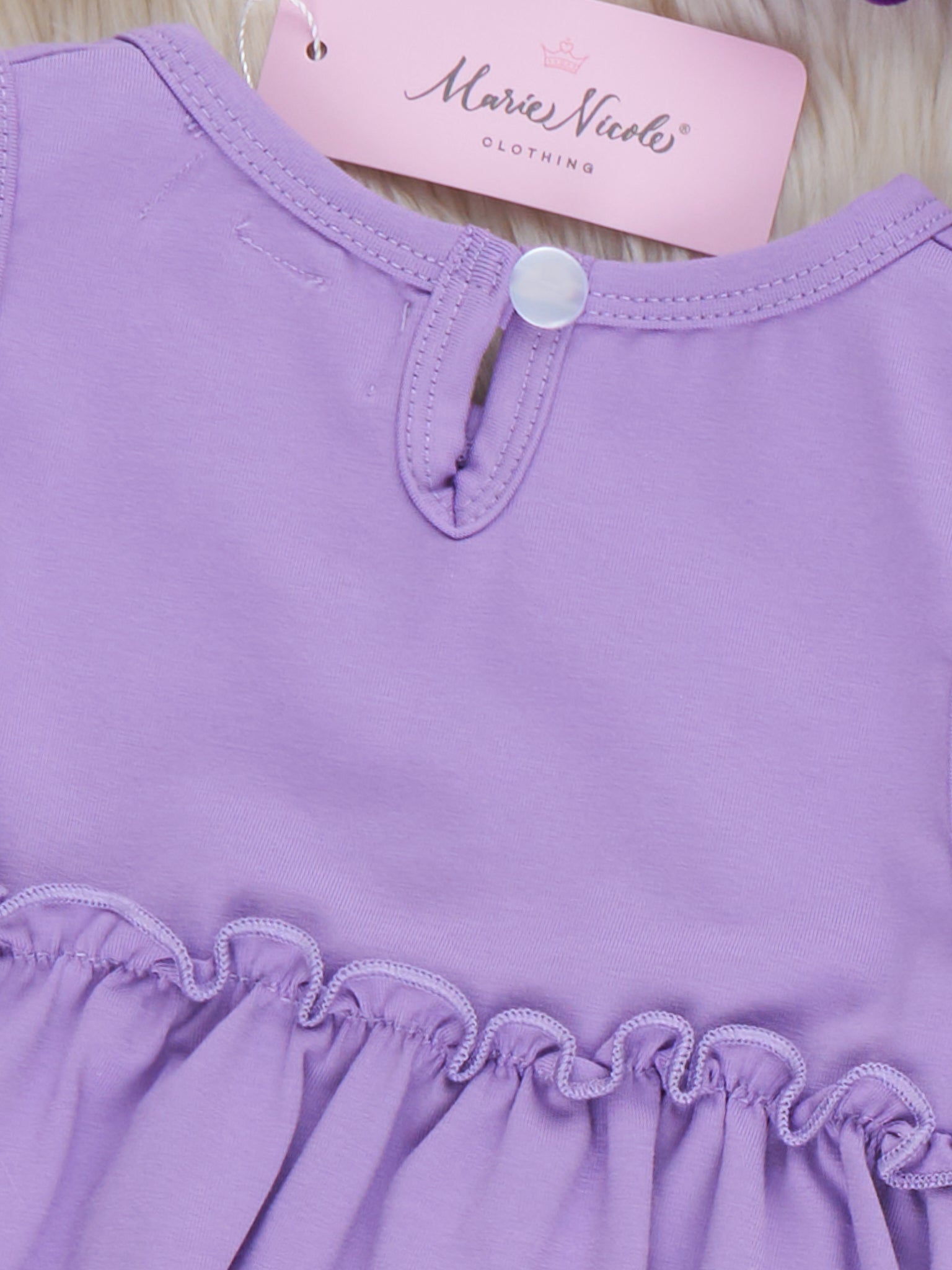 Tiered Cotton Ruffle Tank - Lavender - Marie Nicole Clothing