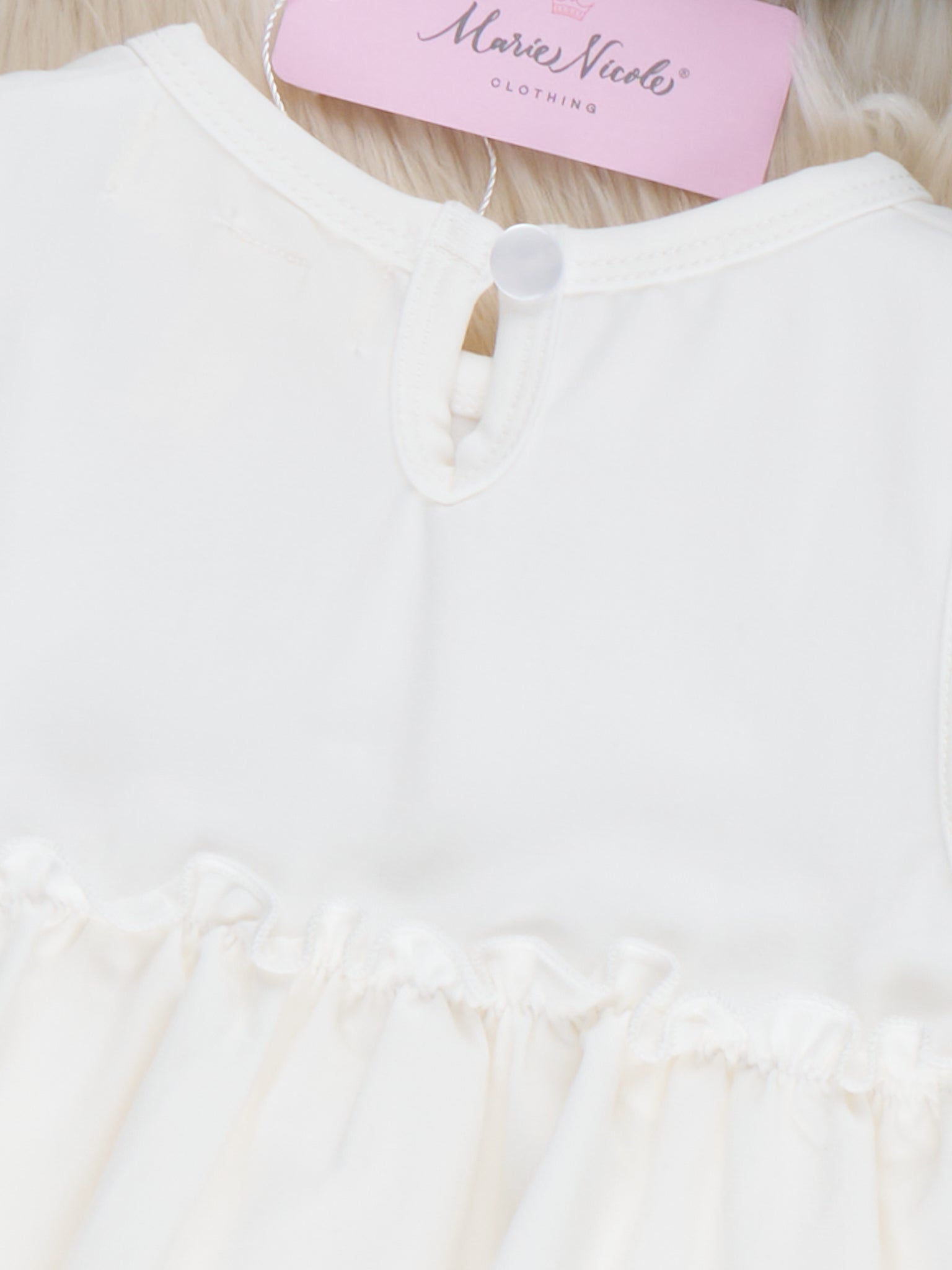 Tiered Cotton Ruffle Tank - White - Marie Nicole Clothing