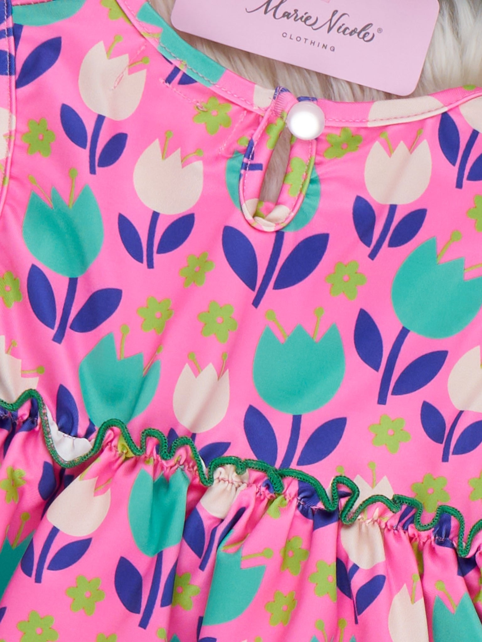 Tiered Ruffle Tank - Tulips - Marie Nicole Clothing
