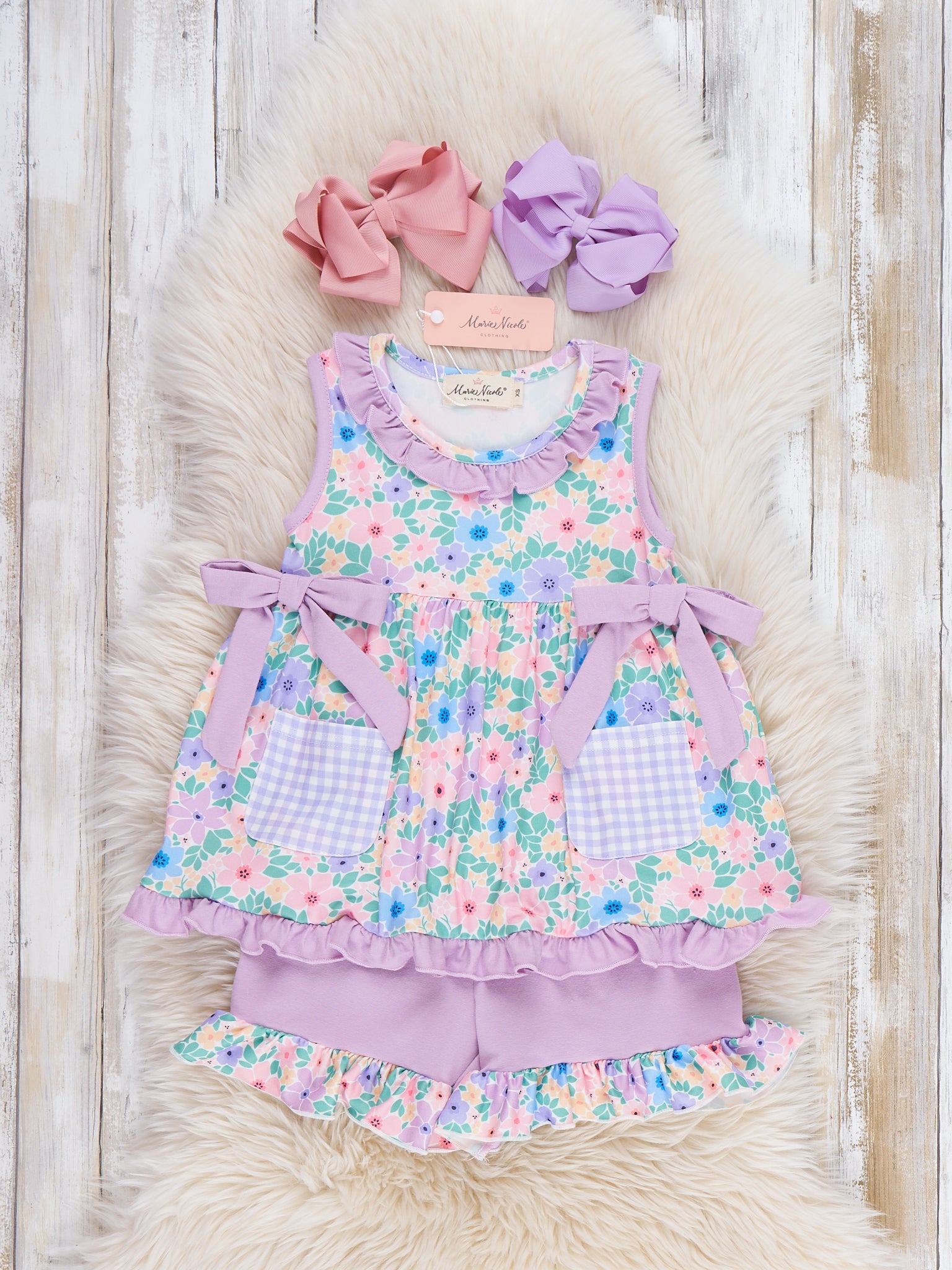 Blooming Breeze Ruffle Bow Outfit - Marie Nicole Clothing