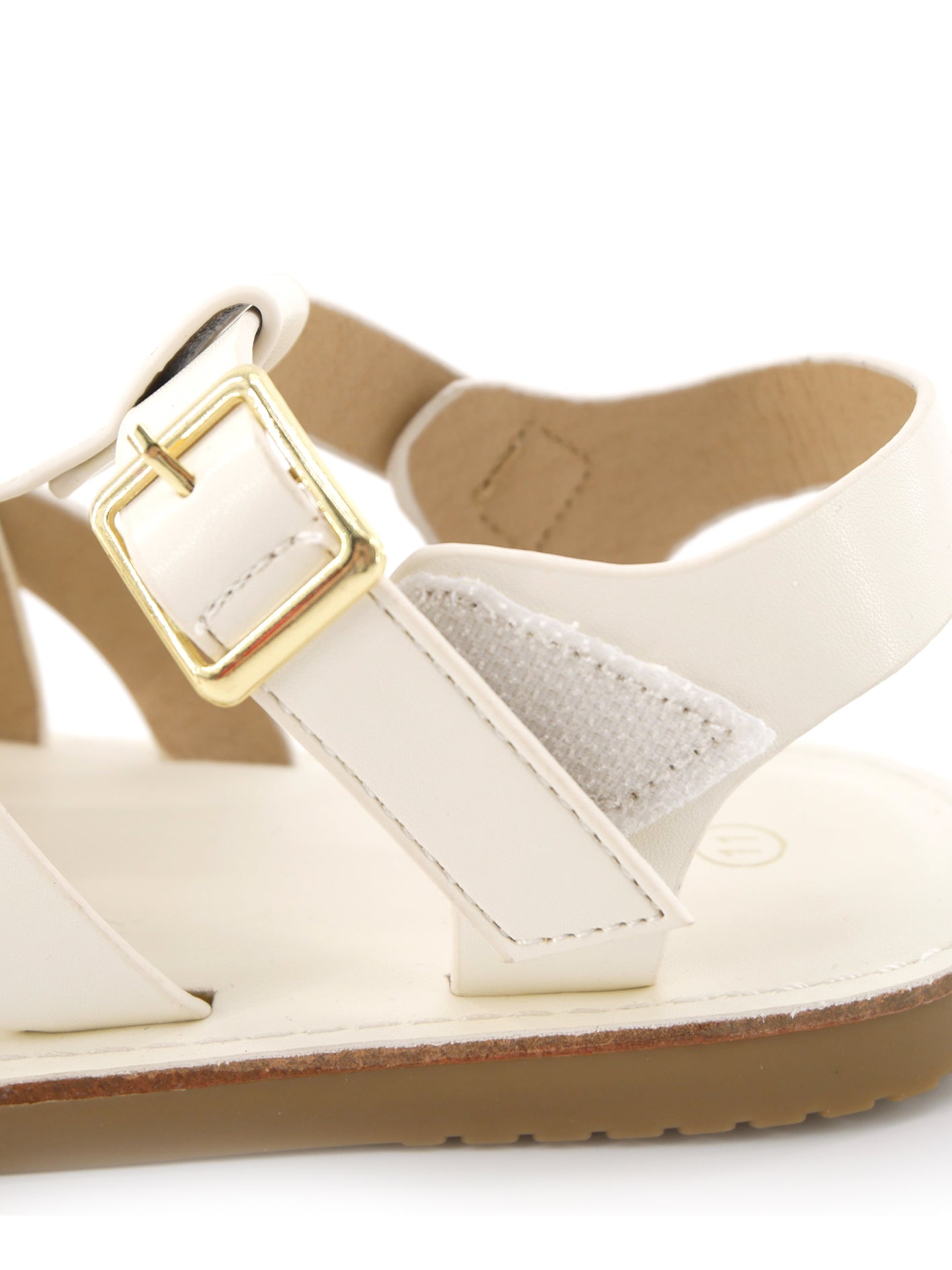 Layered Criss - Cross Front Sandals - White - Marie Nicole Clothing