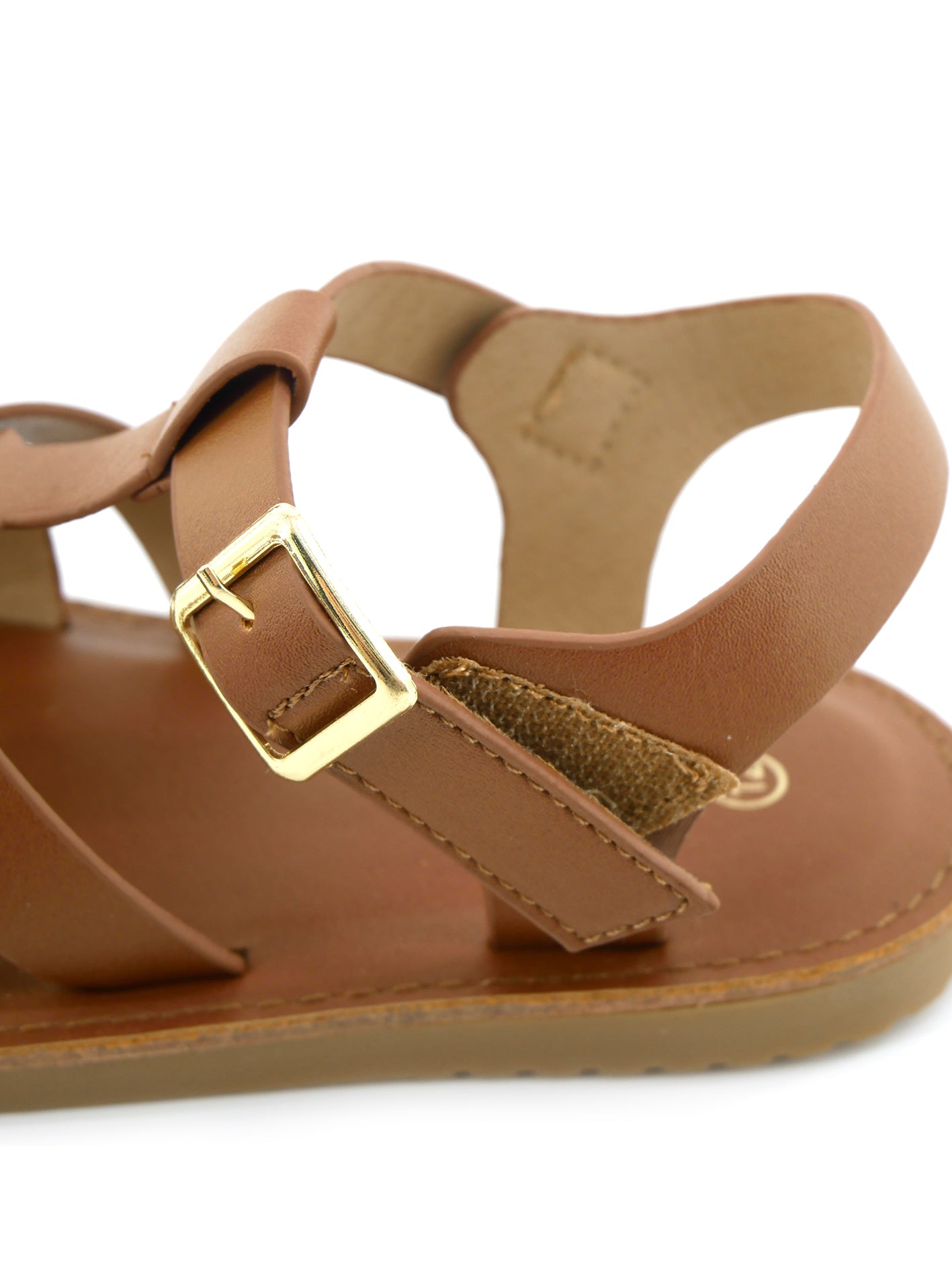 Layered Criss - Cross Front Sandals - Brown - Marie Nicole Clothing
