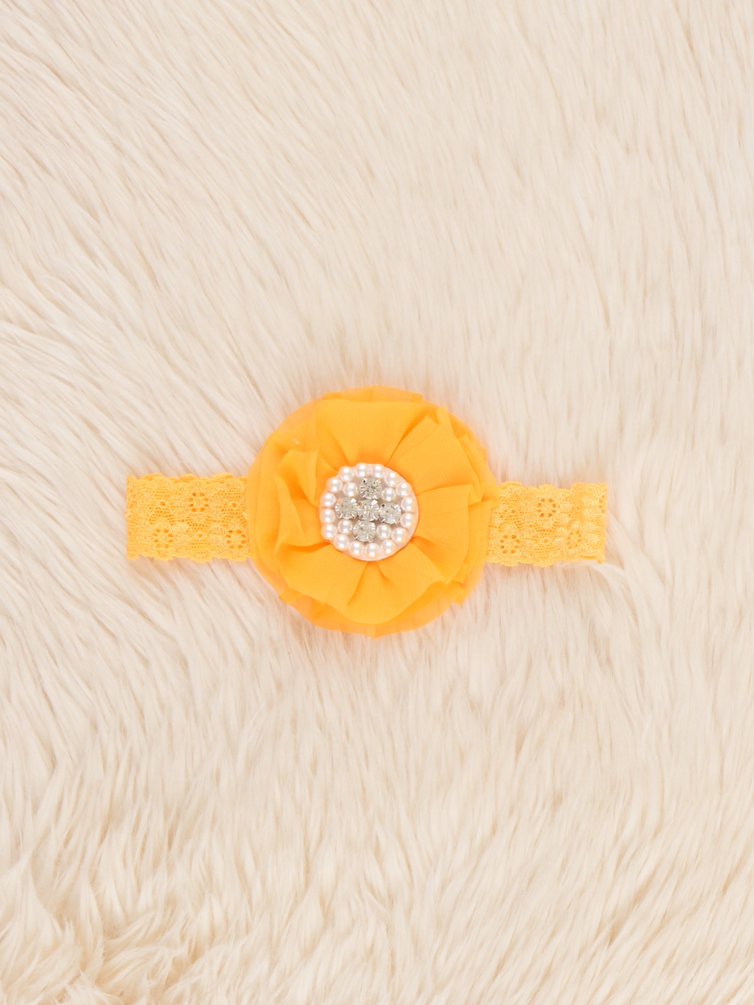 Chiffon Rhinestone & Pearls Headband - 21 Colors Available - Marie Nicole Clothing