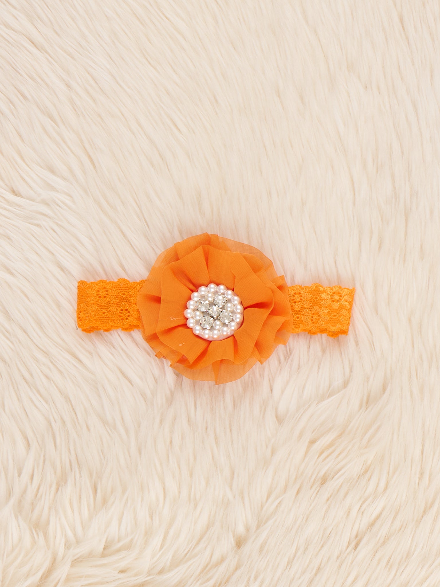 Chiffon Rhinestone & Pearls Headband - 21 Colors Available - Marie Nicole Clothing