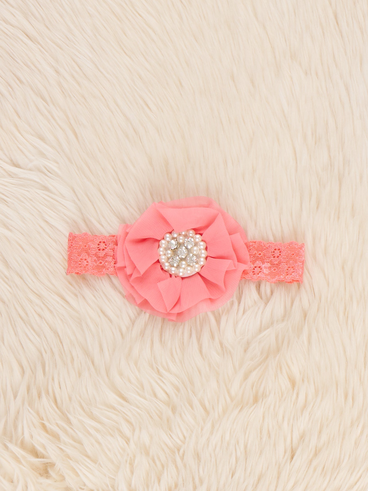 Chiffon Rhinestone & Pearls Headband - 21 Colors Available - Marie Nicole Clothing