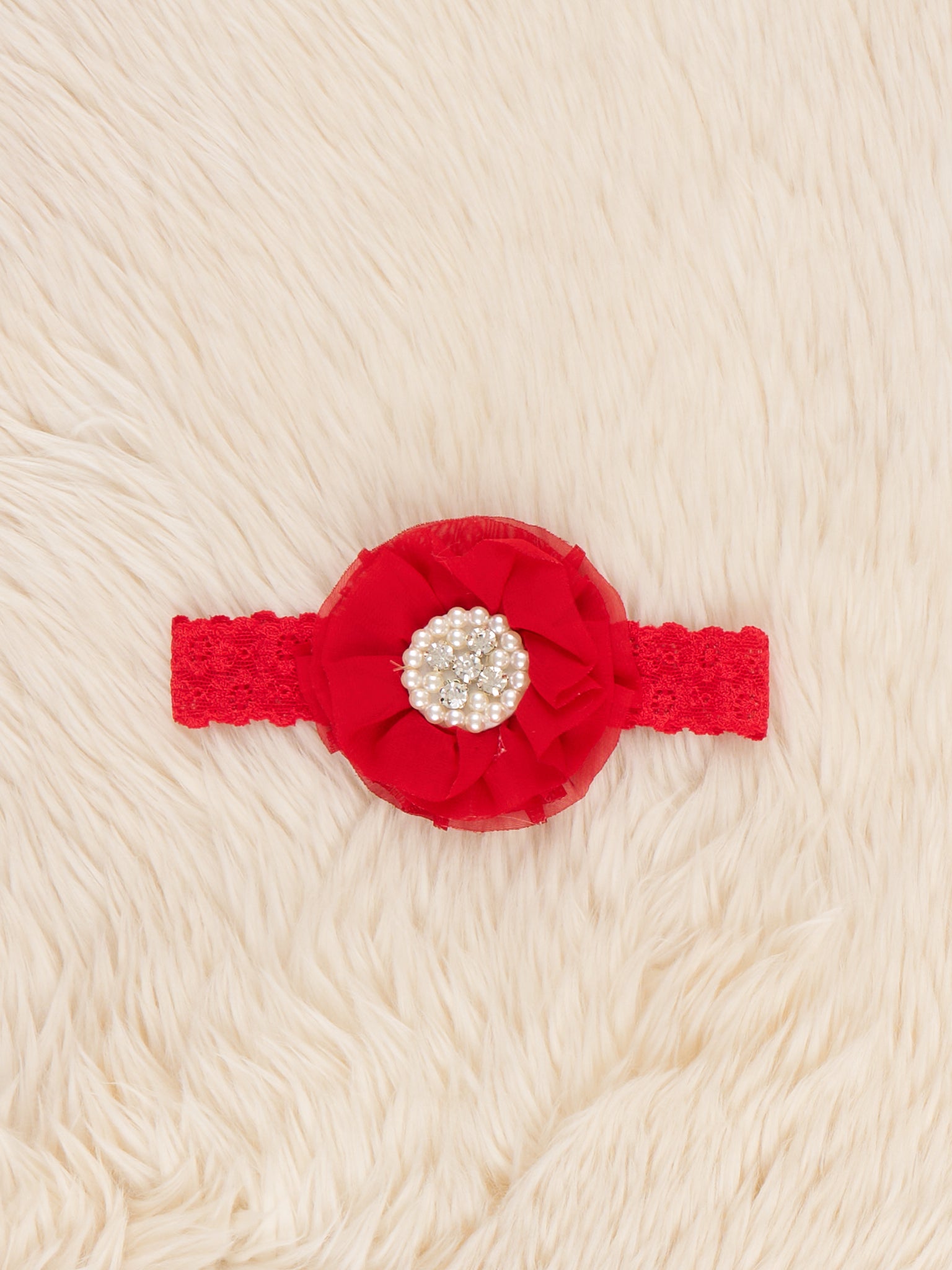 Chiffon Rhinestone & Pearls Headband - 21 Colors Available - Marie Nicole Clothing