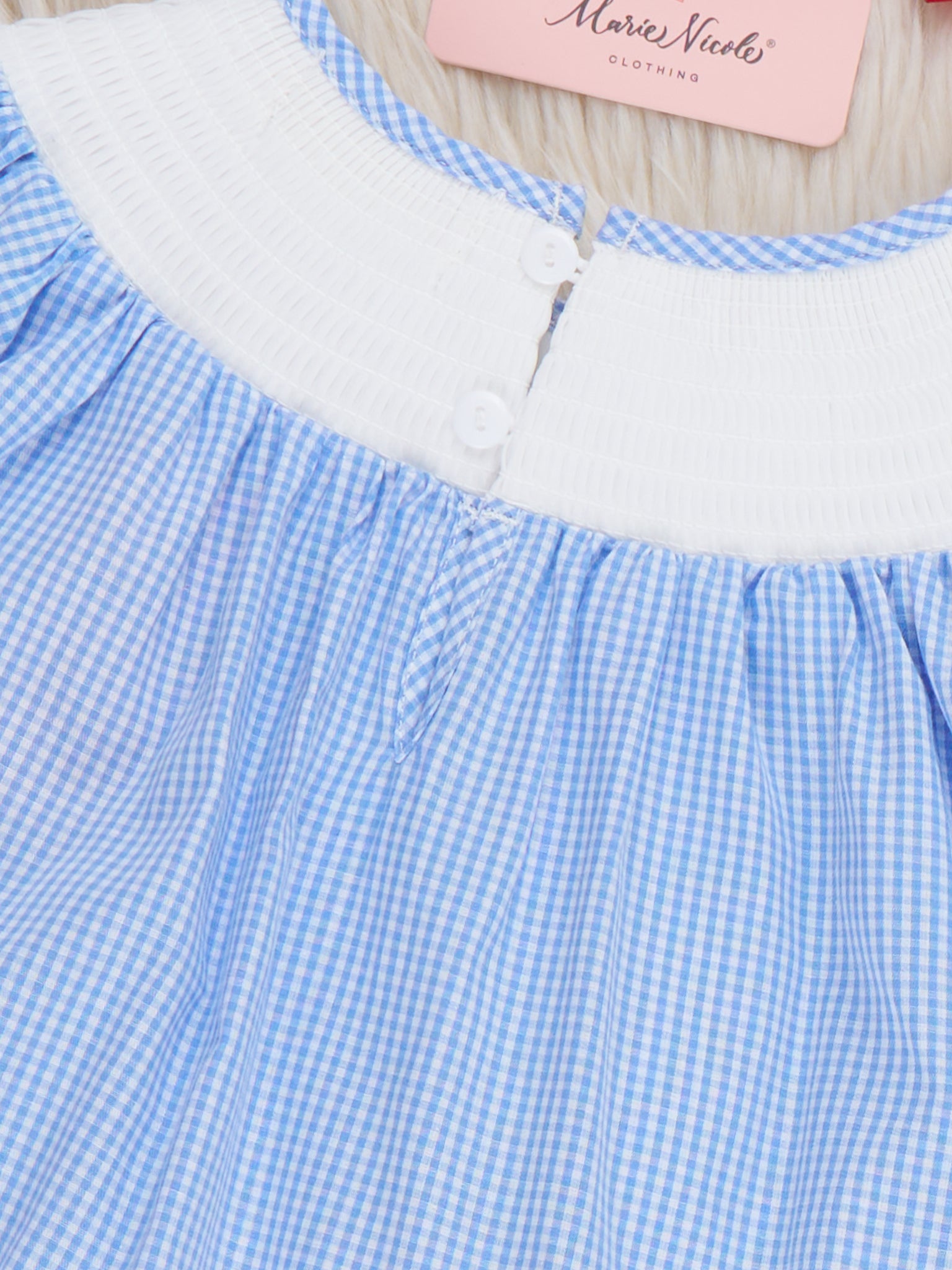 Crisp Apple Delight Smocked Cotton Outfit - Marie Nicole Clothing