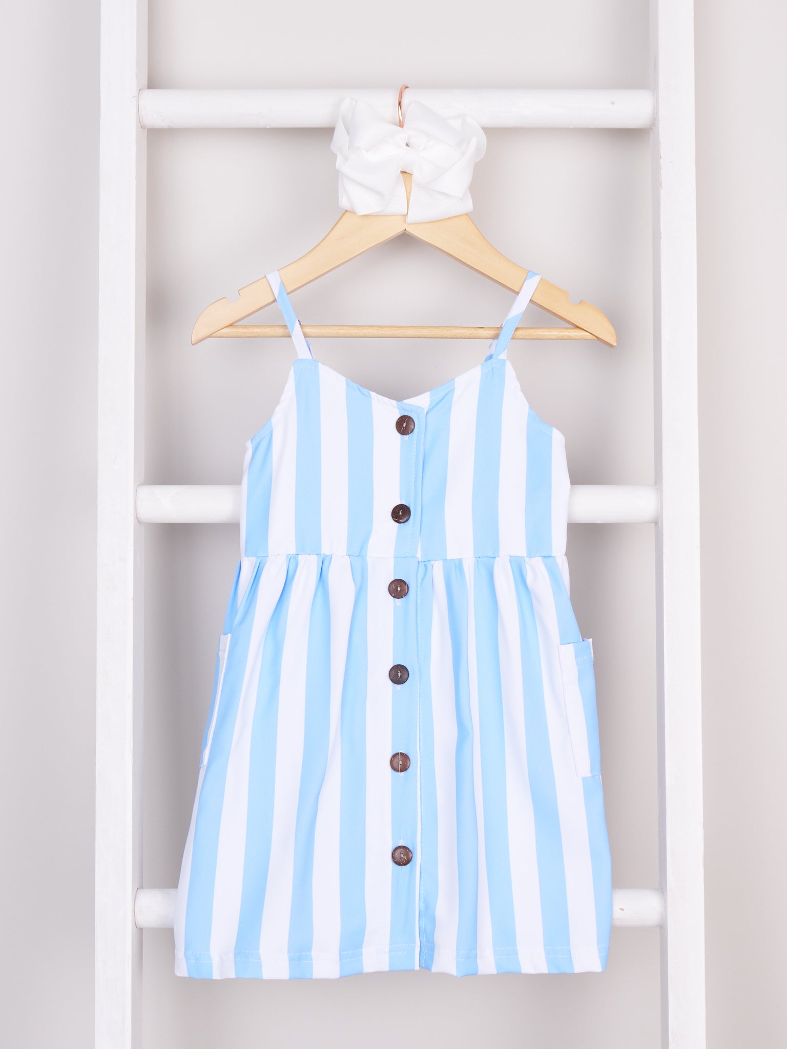 Mom & Me Blue Stripe Tank Dress & Romper - Marie Nicole Clothing
