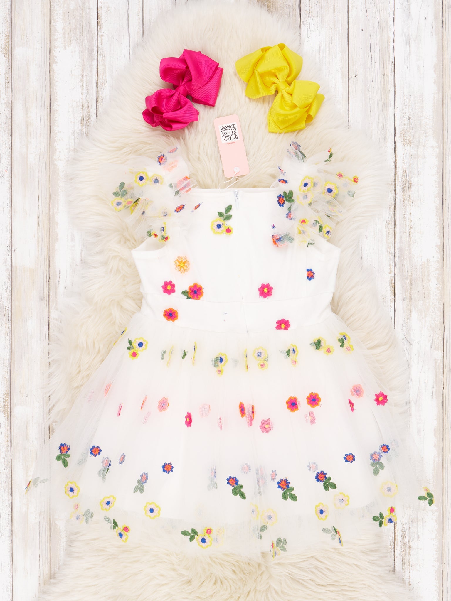 Marigold Tulle Ruffle Dress - Marie Nicole Clothing