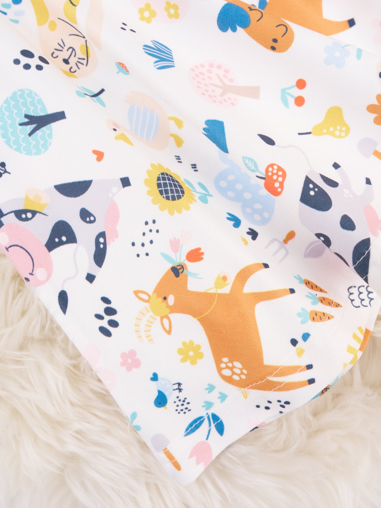 Rainbow Animal Ruffle Dress - Marie Nicole Clothing