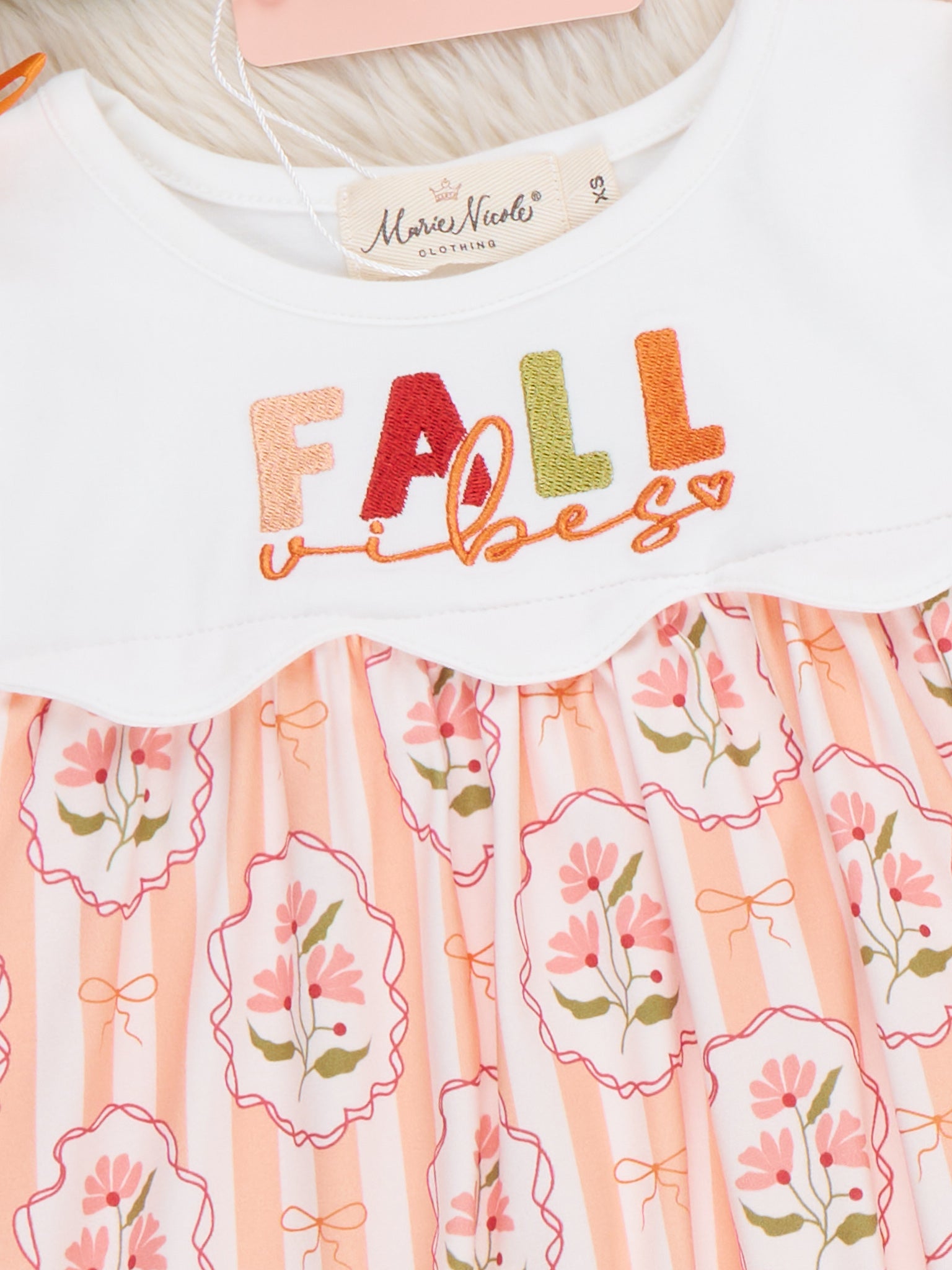 Bow Fall Patch Lace Dress - Marie Nicole Clothing