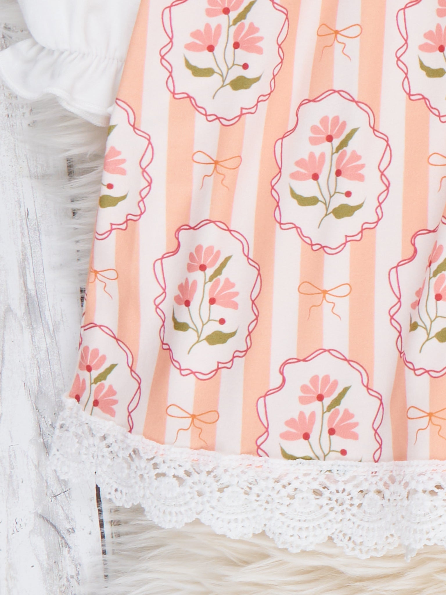 Bow Fall Patch Lace Dress - Marie Nicole Clothing