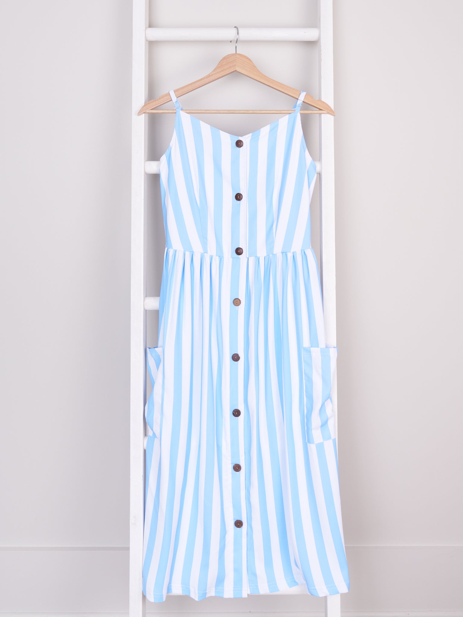 Mom & Me Blue Stripe Tank Dress & Romper - Marie Nicole Clothing