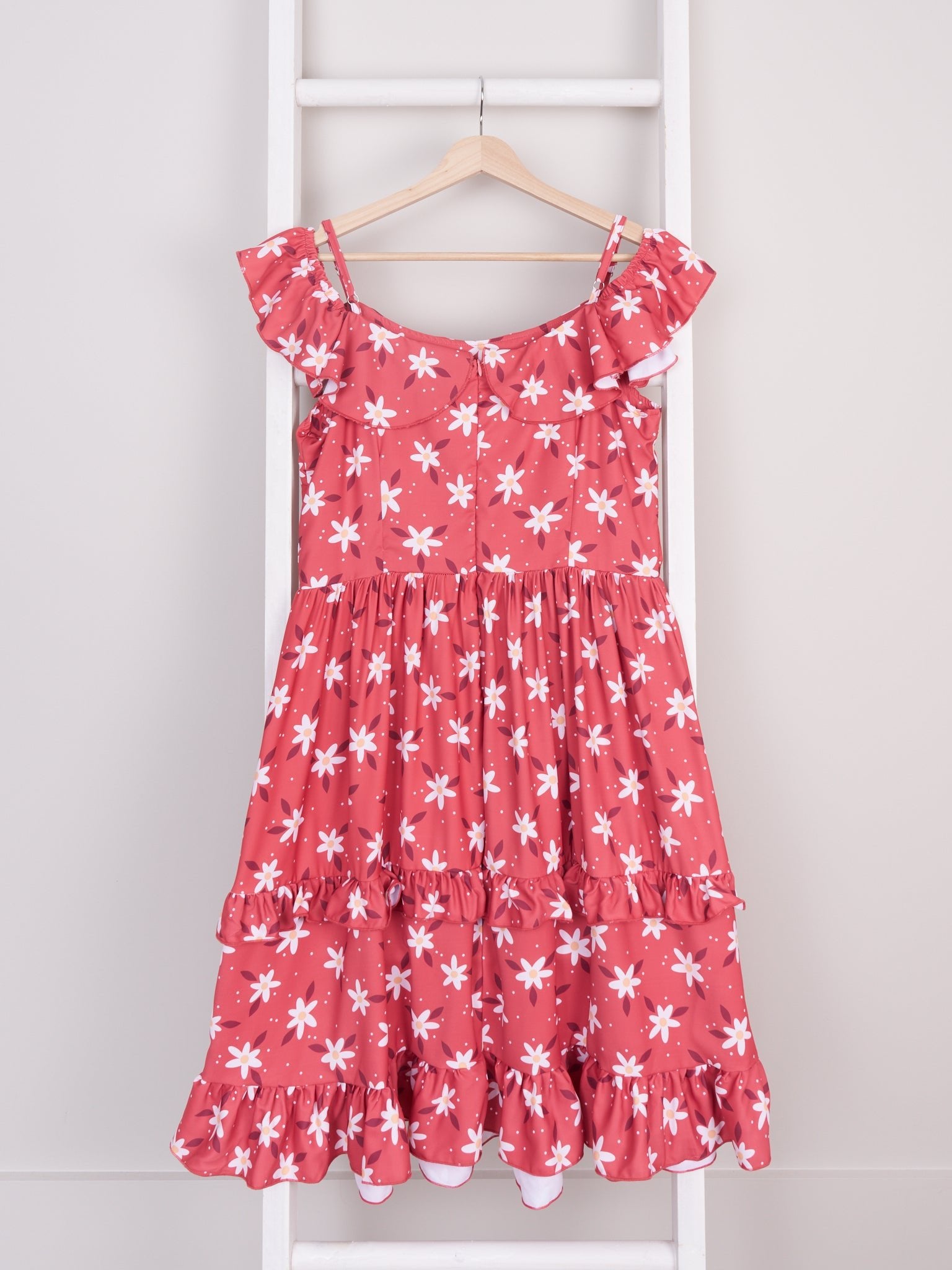 Mom & Me Red Daisy Ruffle Dress & Romper - Marie Nicole Clothing