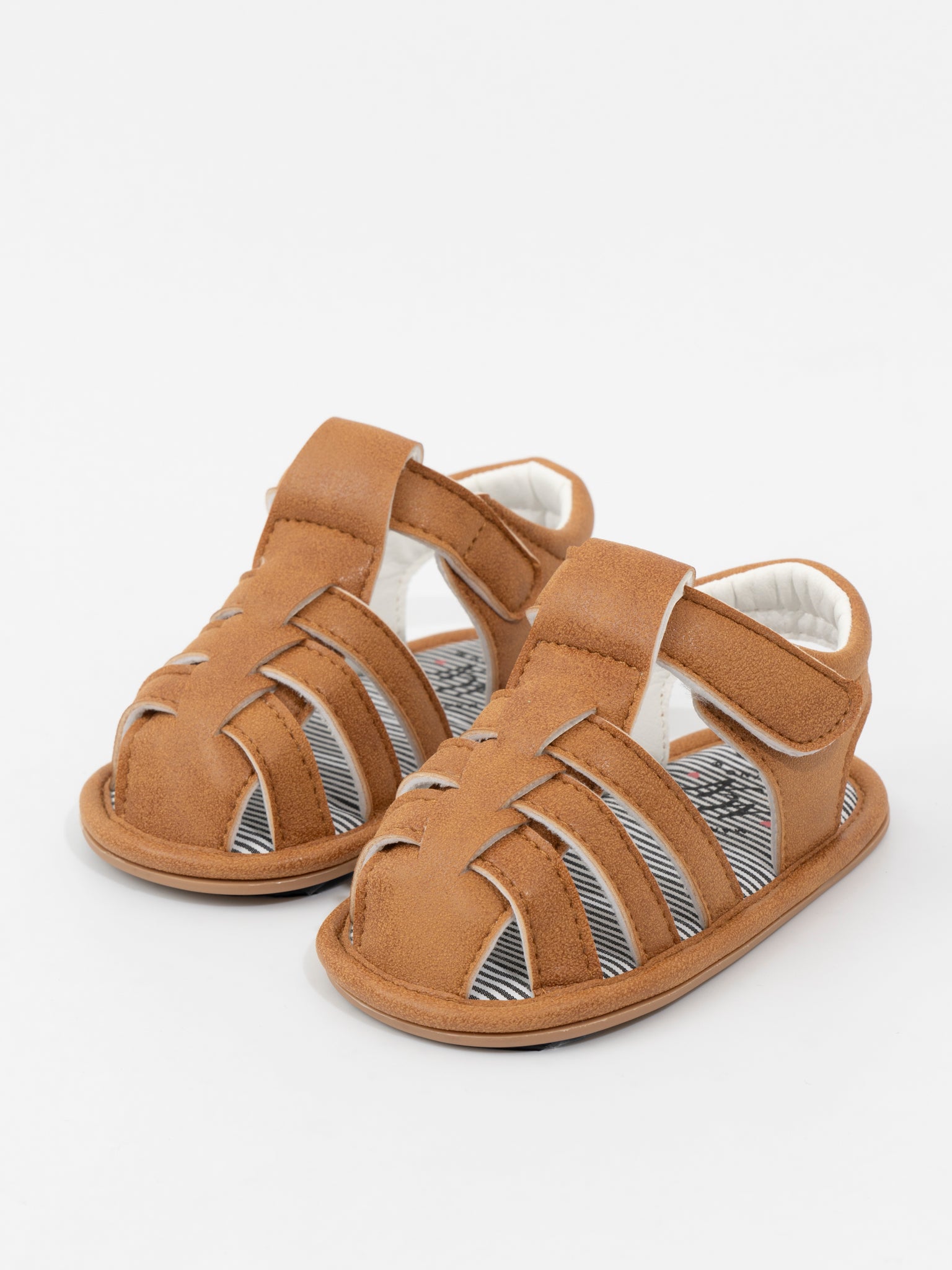Suede Velcro Fisherman Baby Sandals - Marie Nicole Clothing