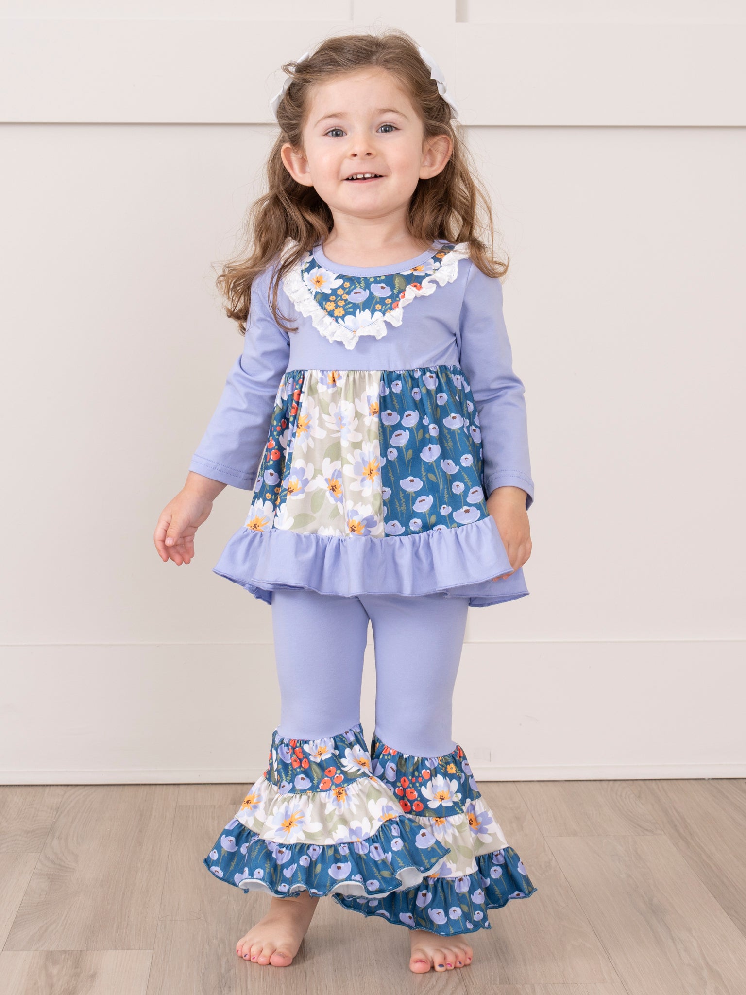 Lavender Garden Ruffle Bell Outfit - Marie Nicole Clothing