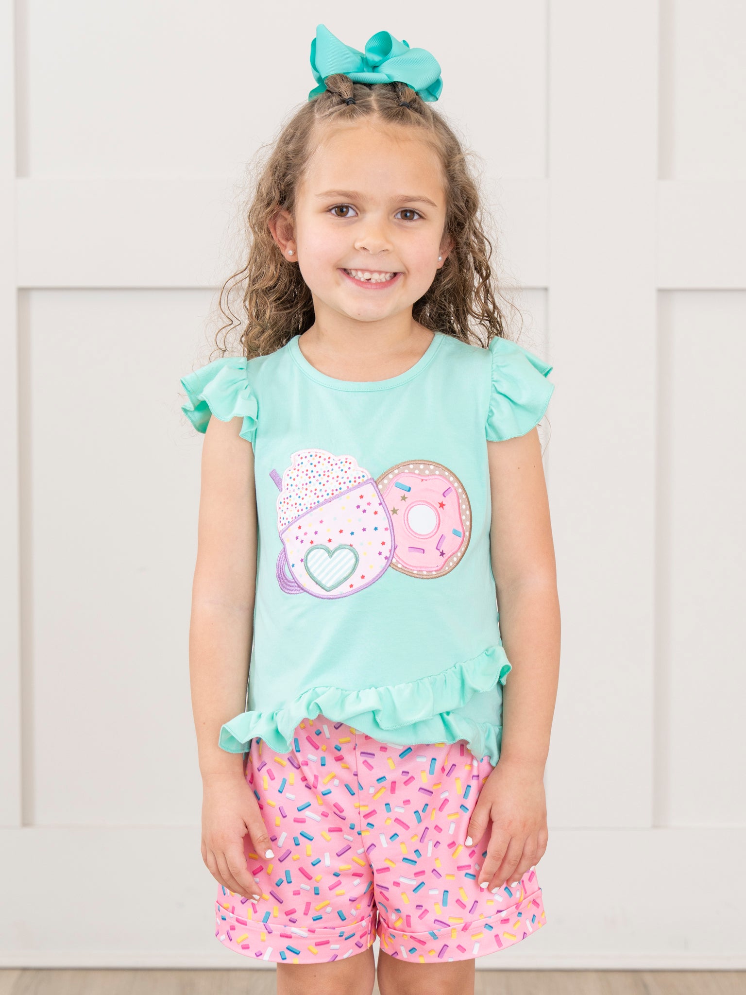 Embroidered Sugar Sweet Ruffle Outfit - Marie Nicole Clothing