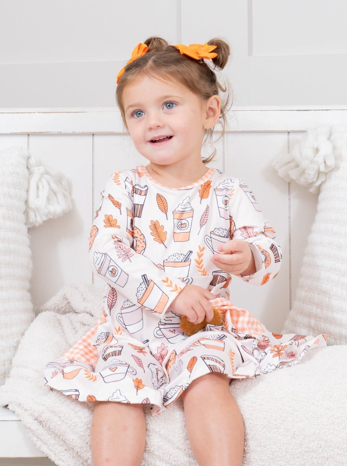 Sweet Maple & Cider Gingham Ruffle Dress - Marie Nicole Clothing