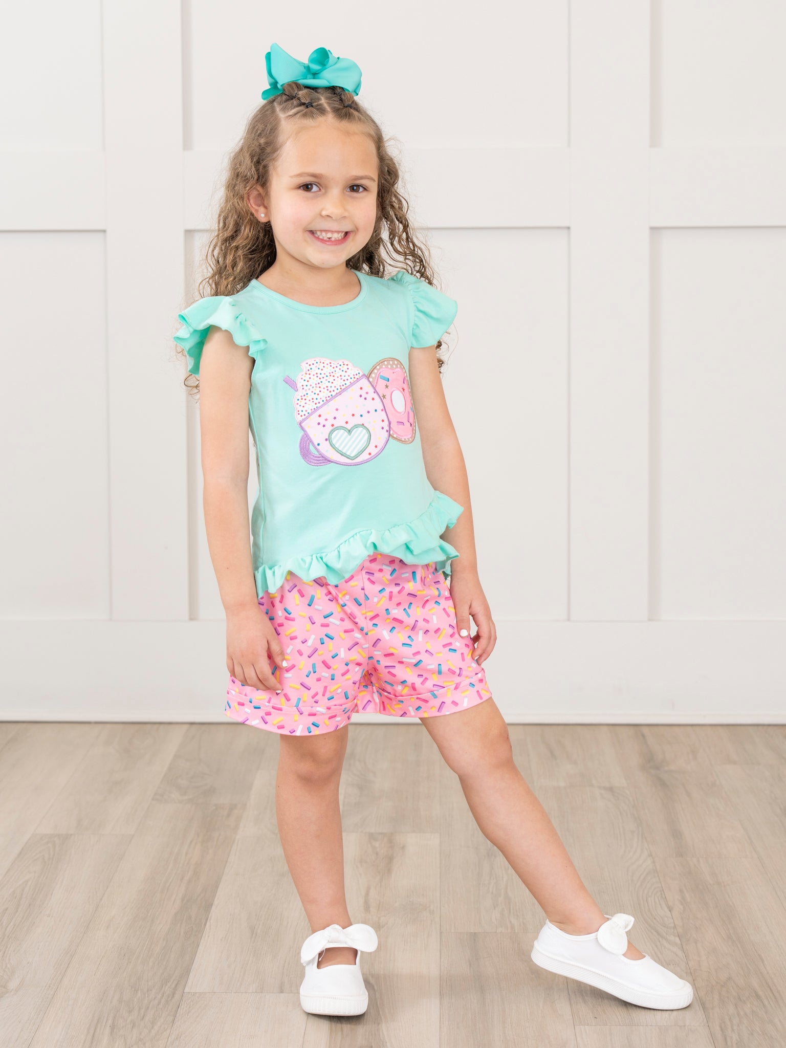 Embroidered Sugar Sweet Ruffle Outfit - Marie Nicole Clothing