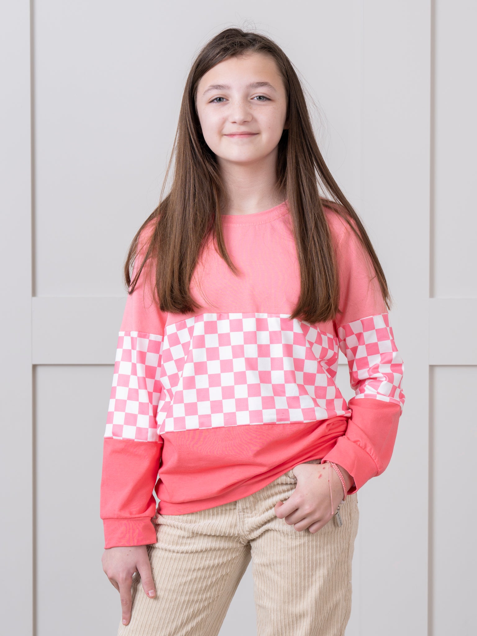 Pre - Teen Colorblock Crewneck Shirt - Marie Nicole Clothing