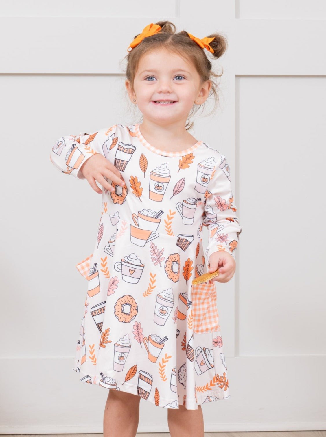 Sweet Maple & Cider Gingham Ruffle Dress - Marie Nicole Clothing