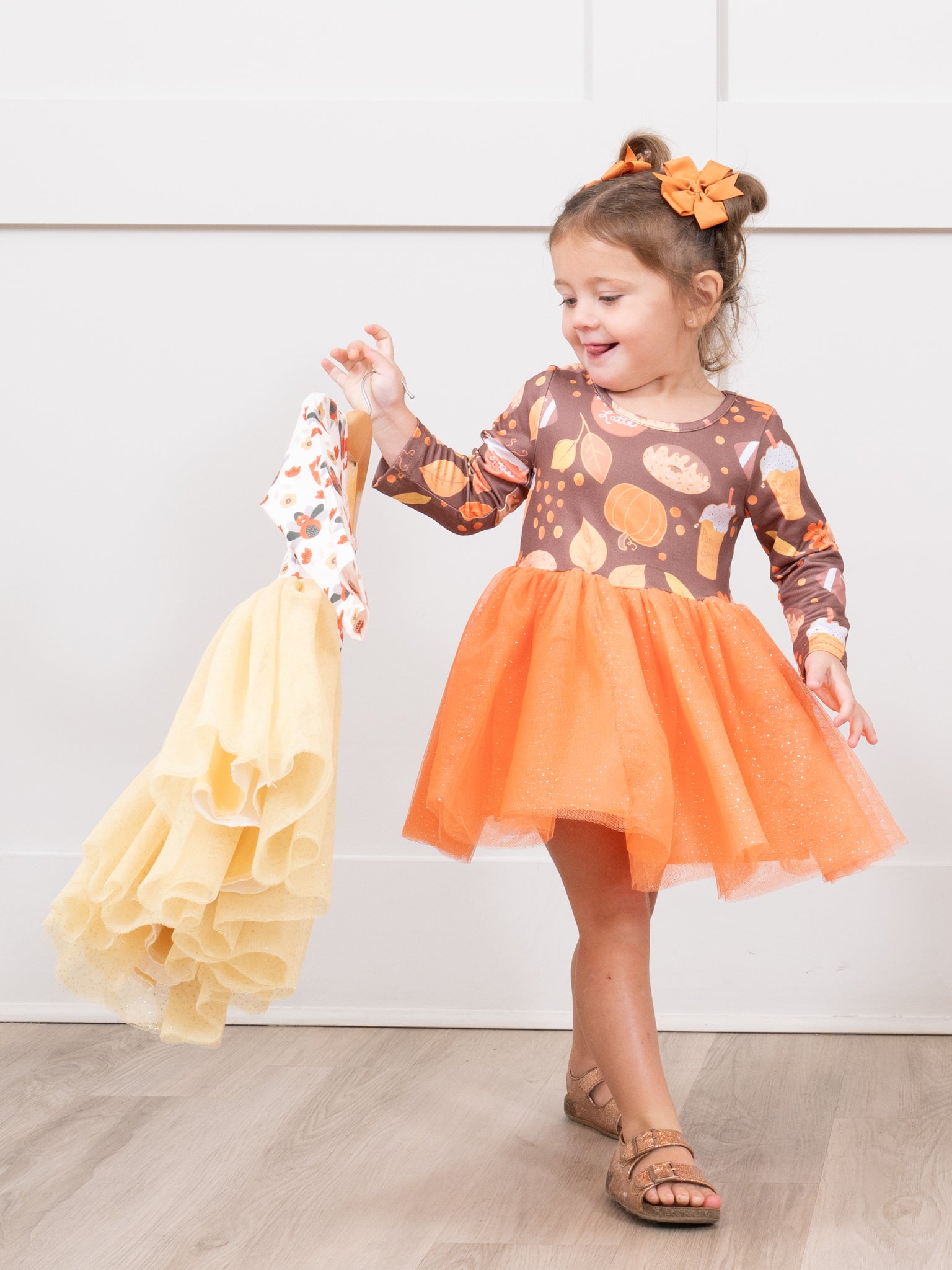 Orange Autumn Treats Tulle Dress - Marie Nicole Clothing