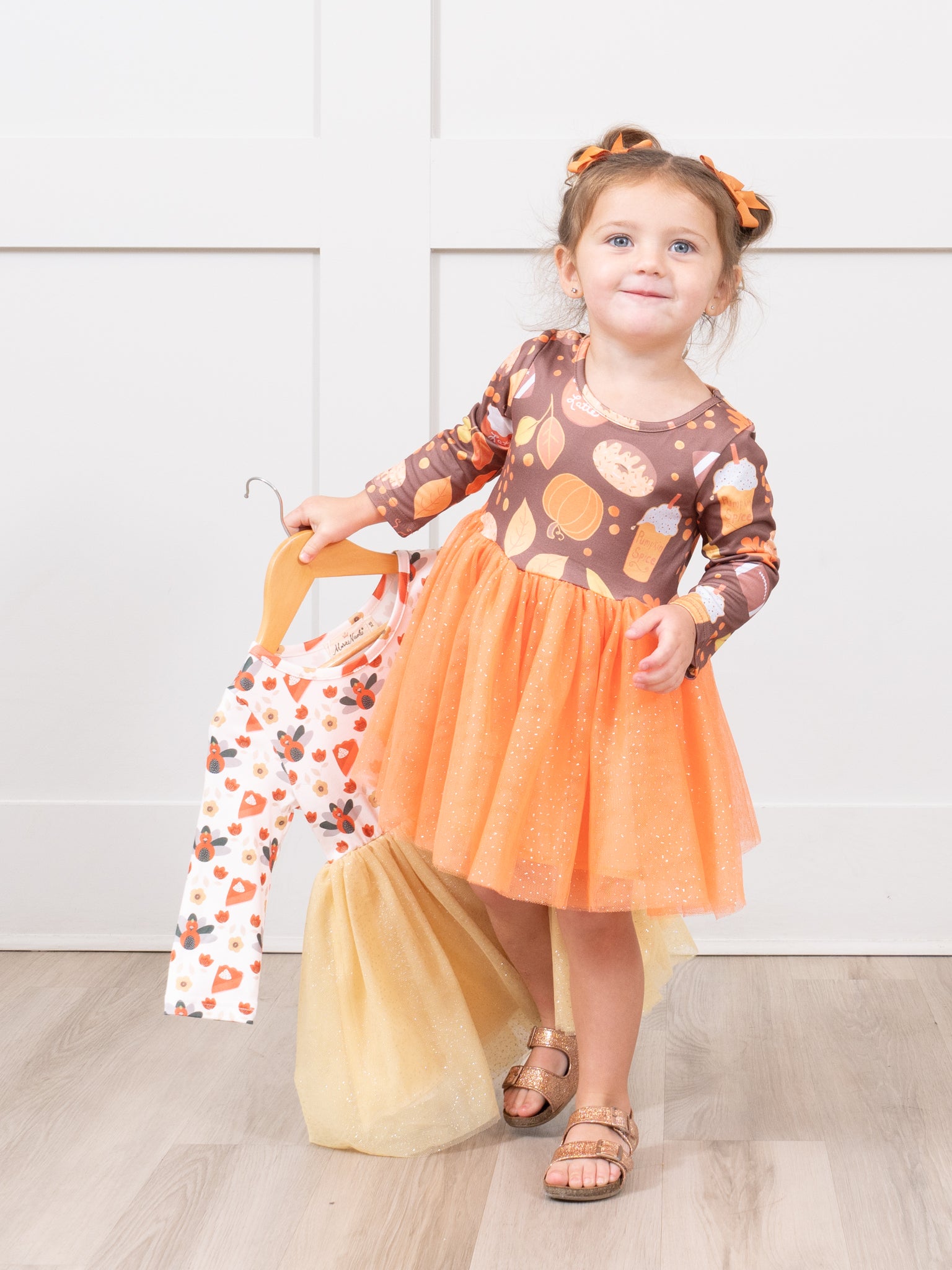 Orange Autumn Treats Tulle Dress - Marie Nicole Clothing