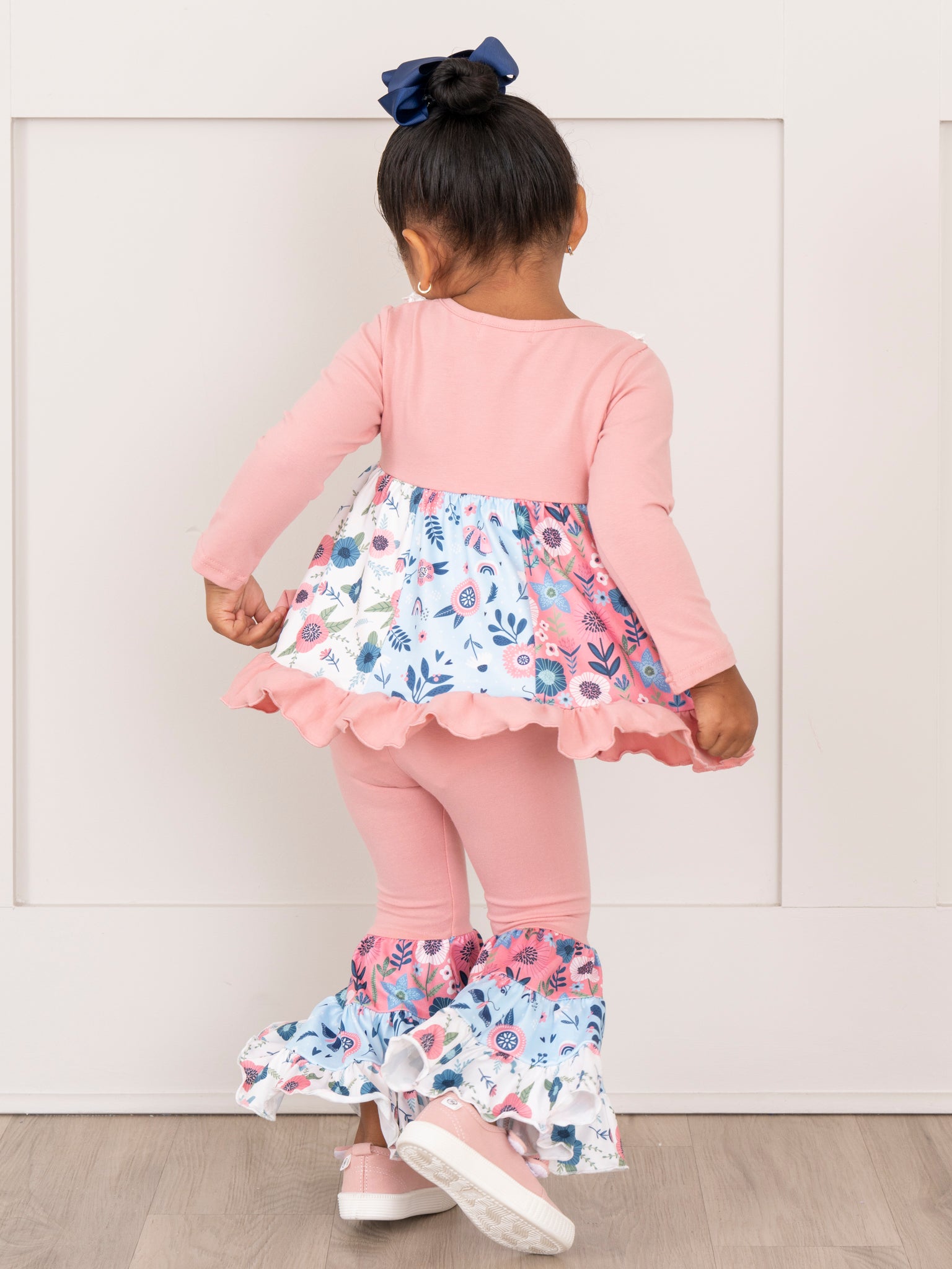 Blush Garden Ruffle Bell Bottoms Outfit - Marie Nicole Clothing