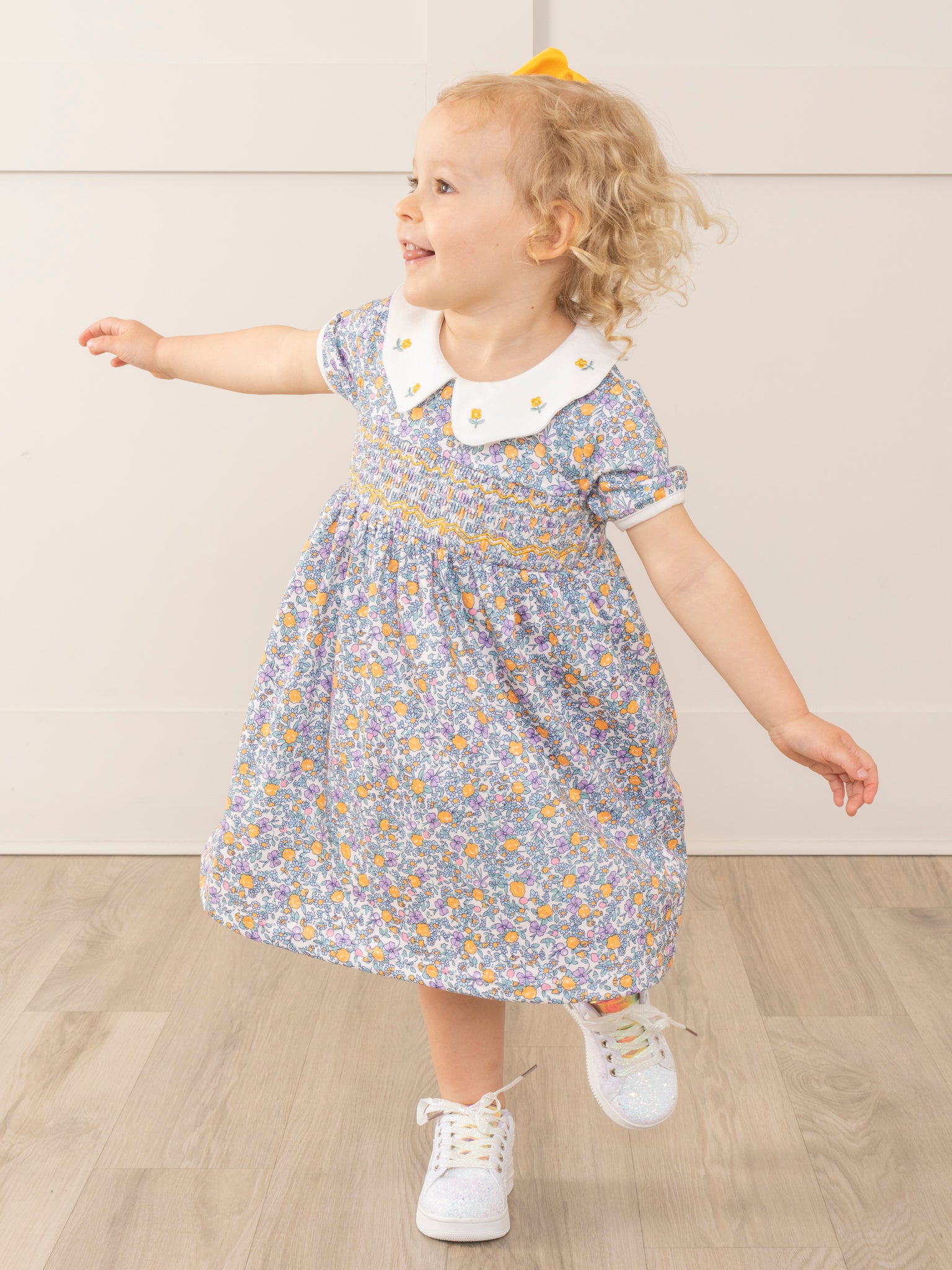 Tulip Garden Smocked Ruffle Dress - Marie Nicole Clothing