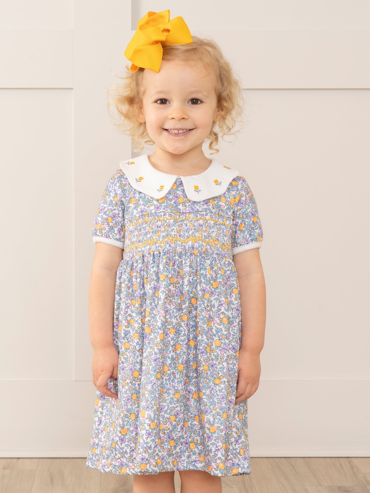 Tulip Garden Smocked Ruffle Dress - Marie Nicole Clothing