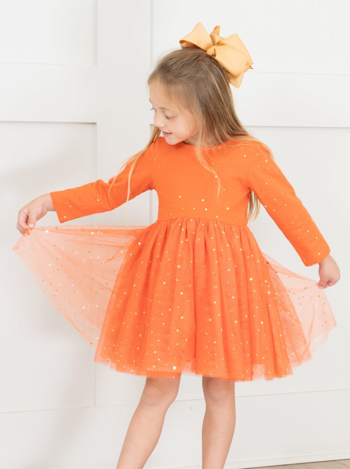 Glitter Bomb Long Sleeve Tulle Dress - Marie Nicole Clothing