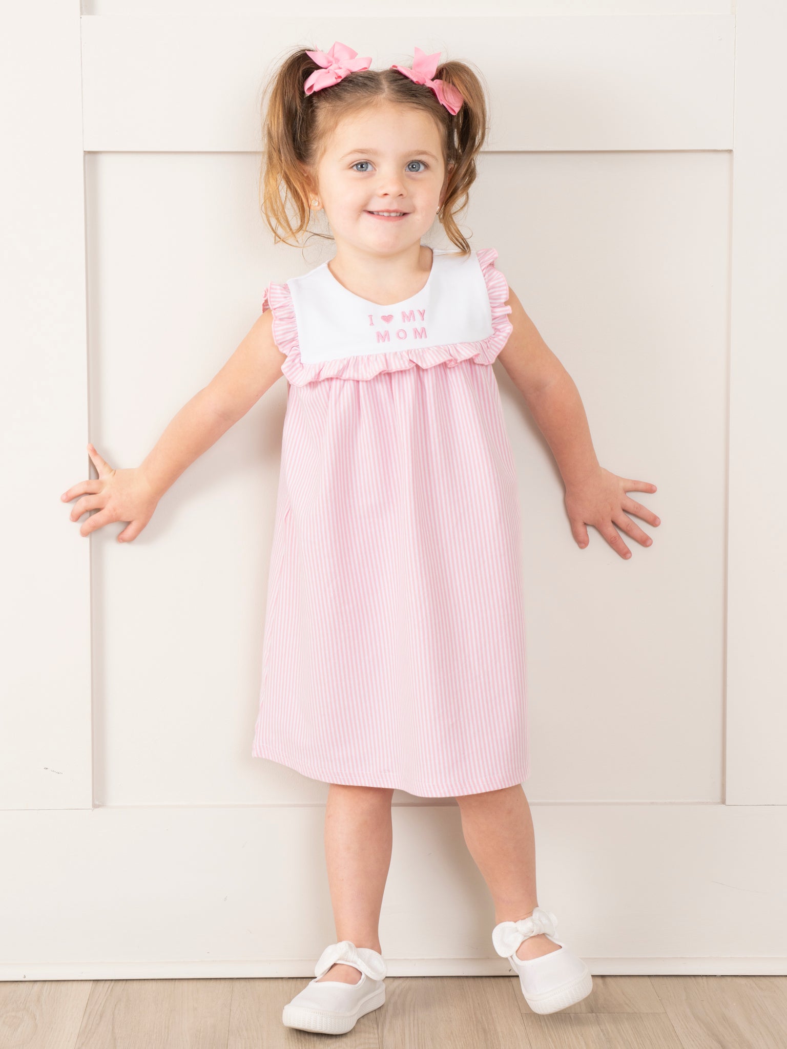 Pink Mom Love Ruffle Dress - Marie Nicole Clothing